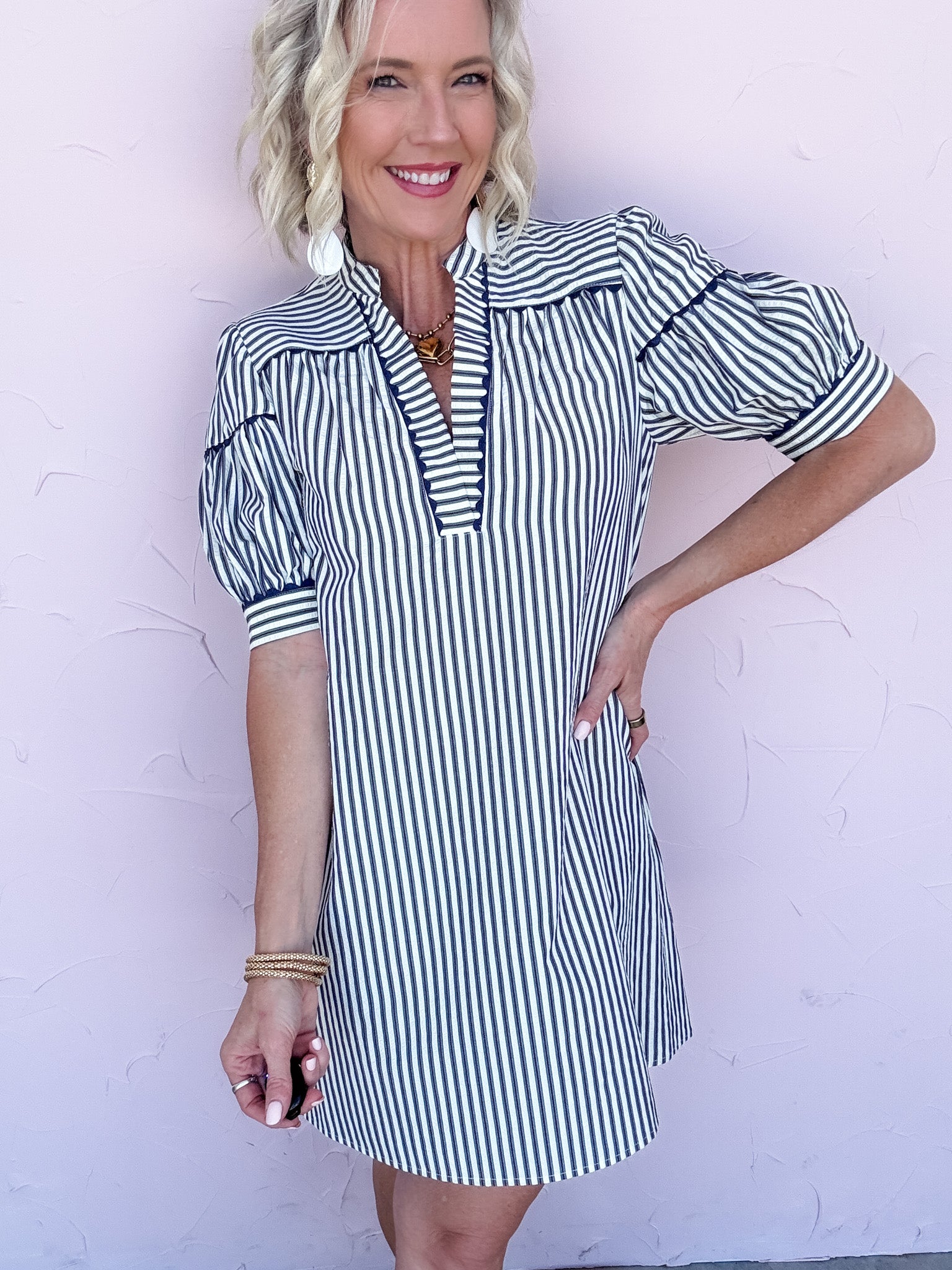 Navy Pier Stripe Dress