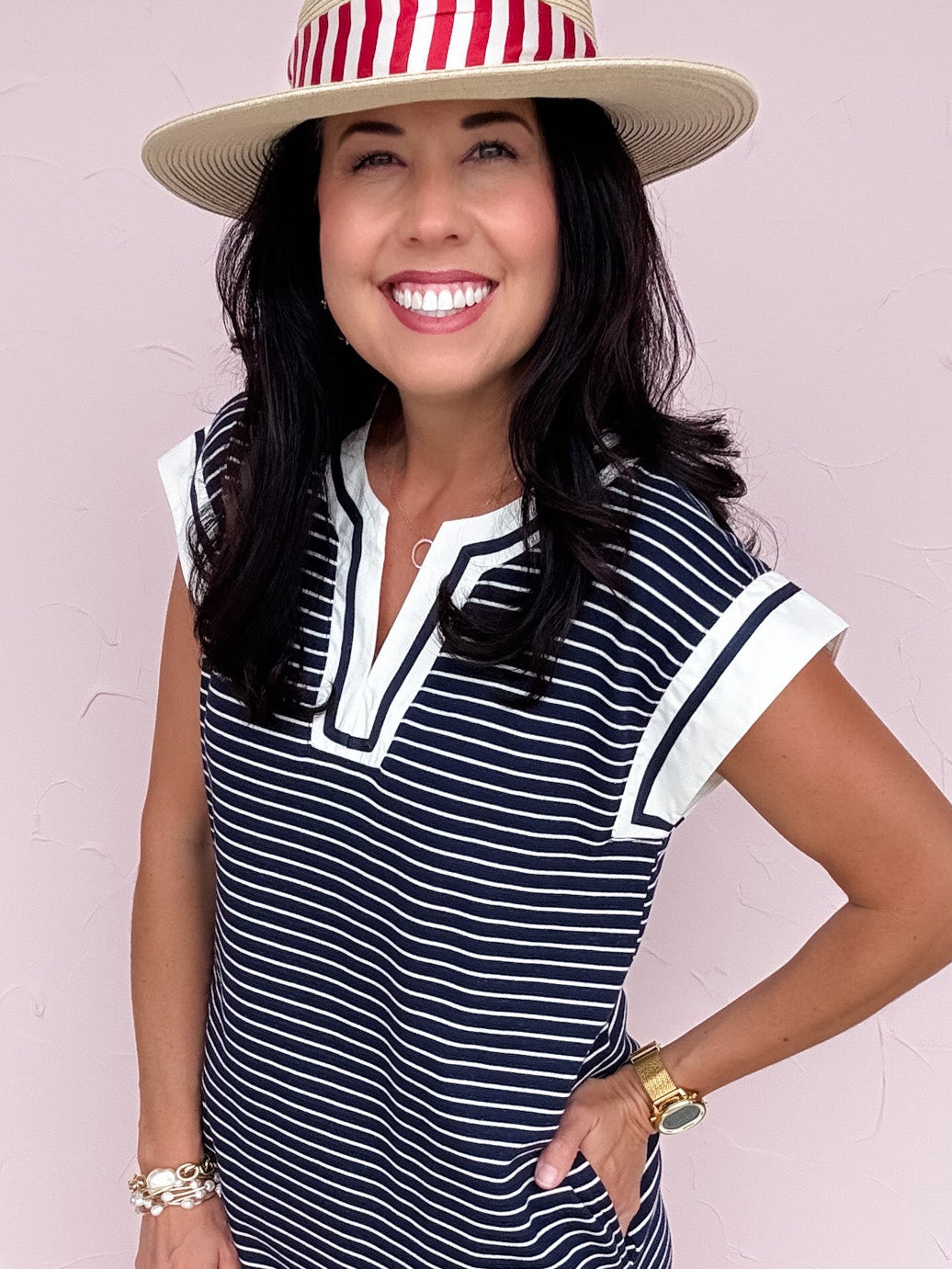 Harbor Club Stripe Dress