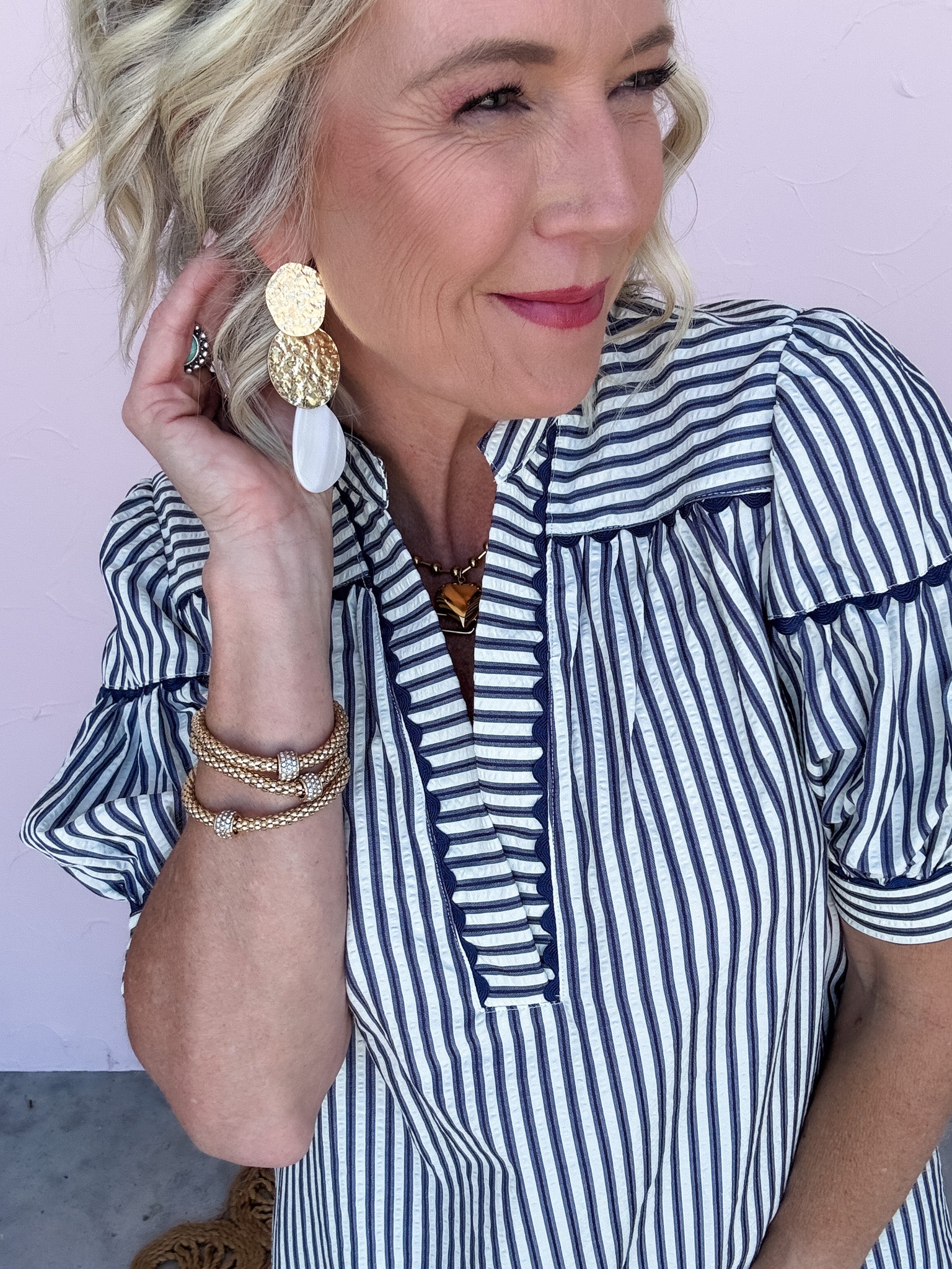 Navy Pier Stripe Dress