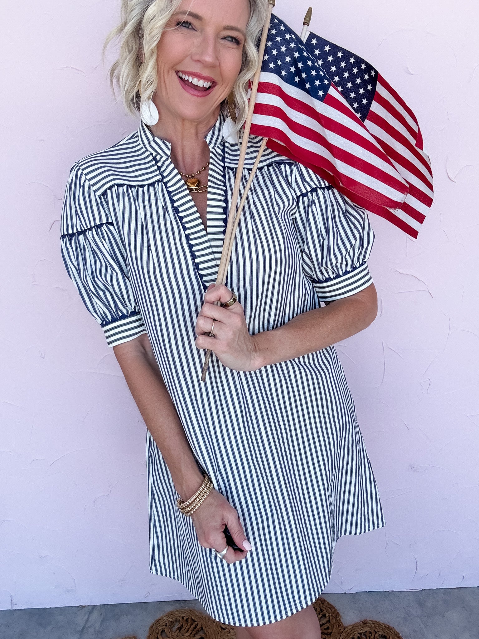 Navy Pier Stripe Dress