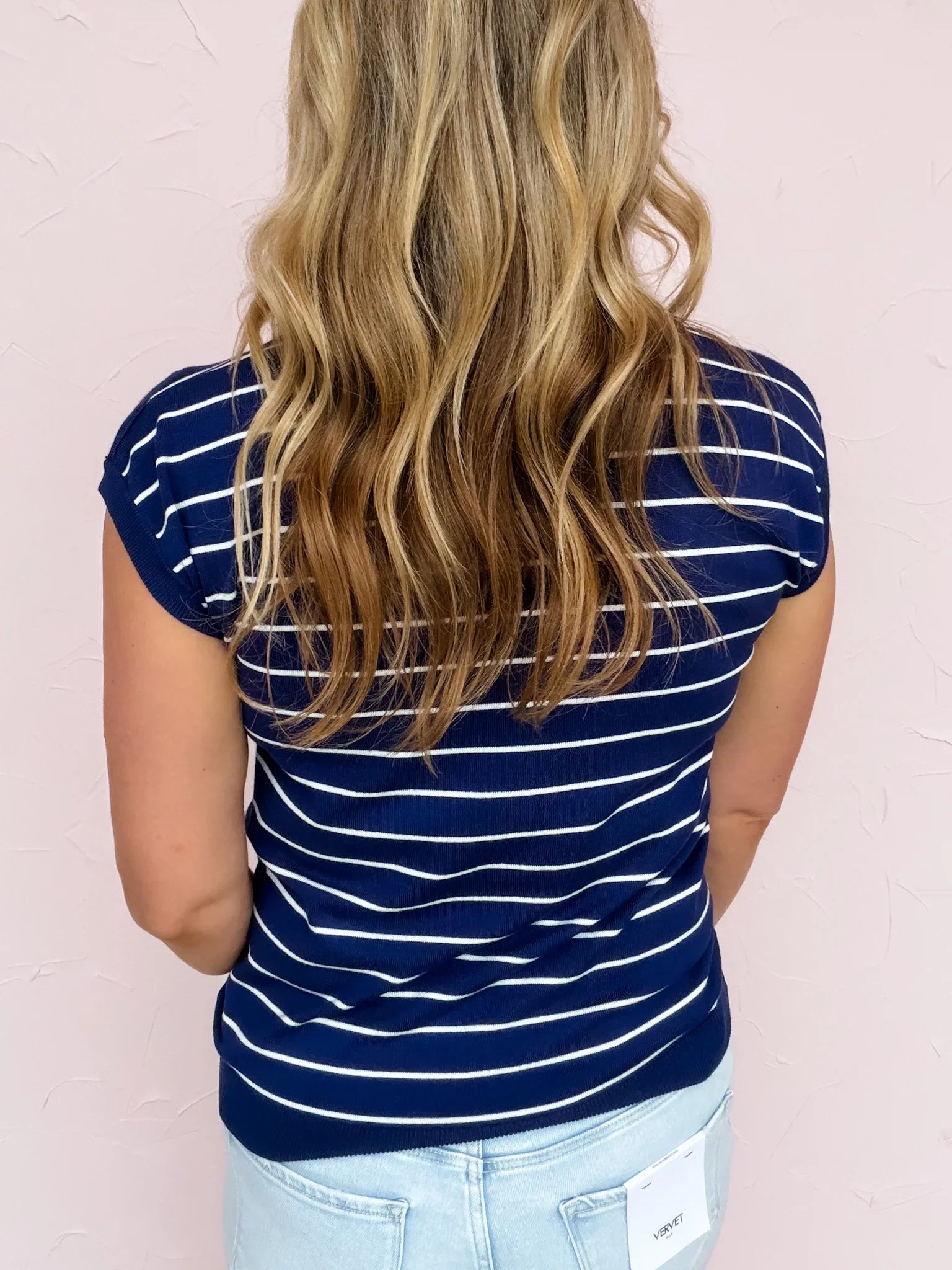 Navy Daydream Stripe Top