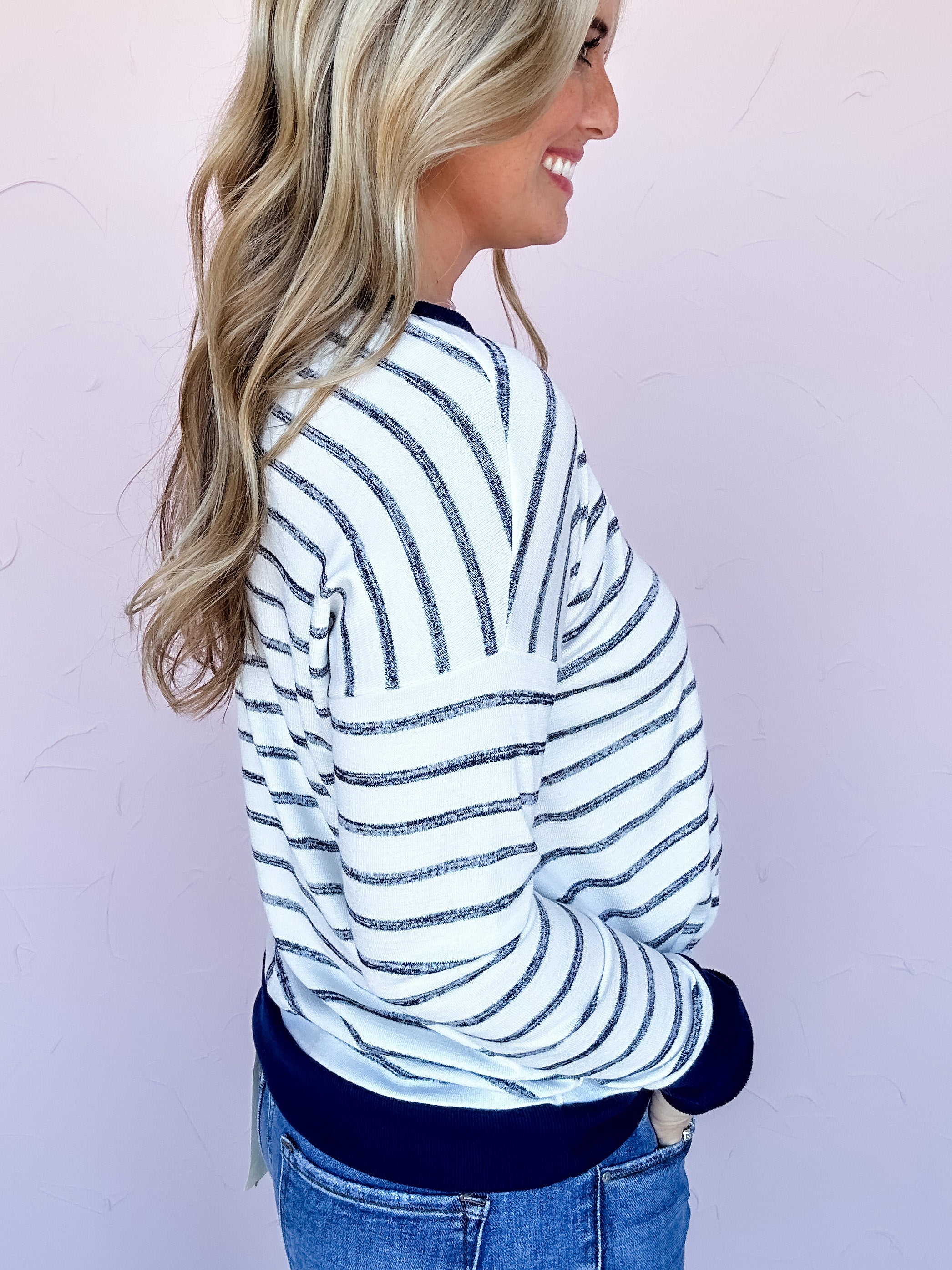 Pale Moon Striped Top