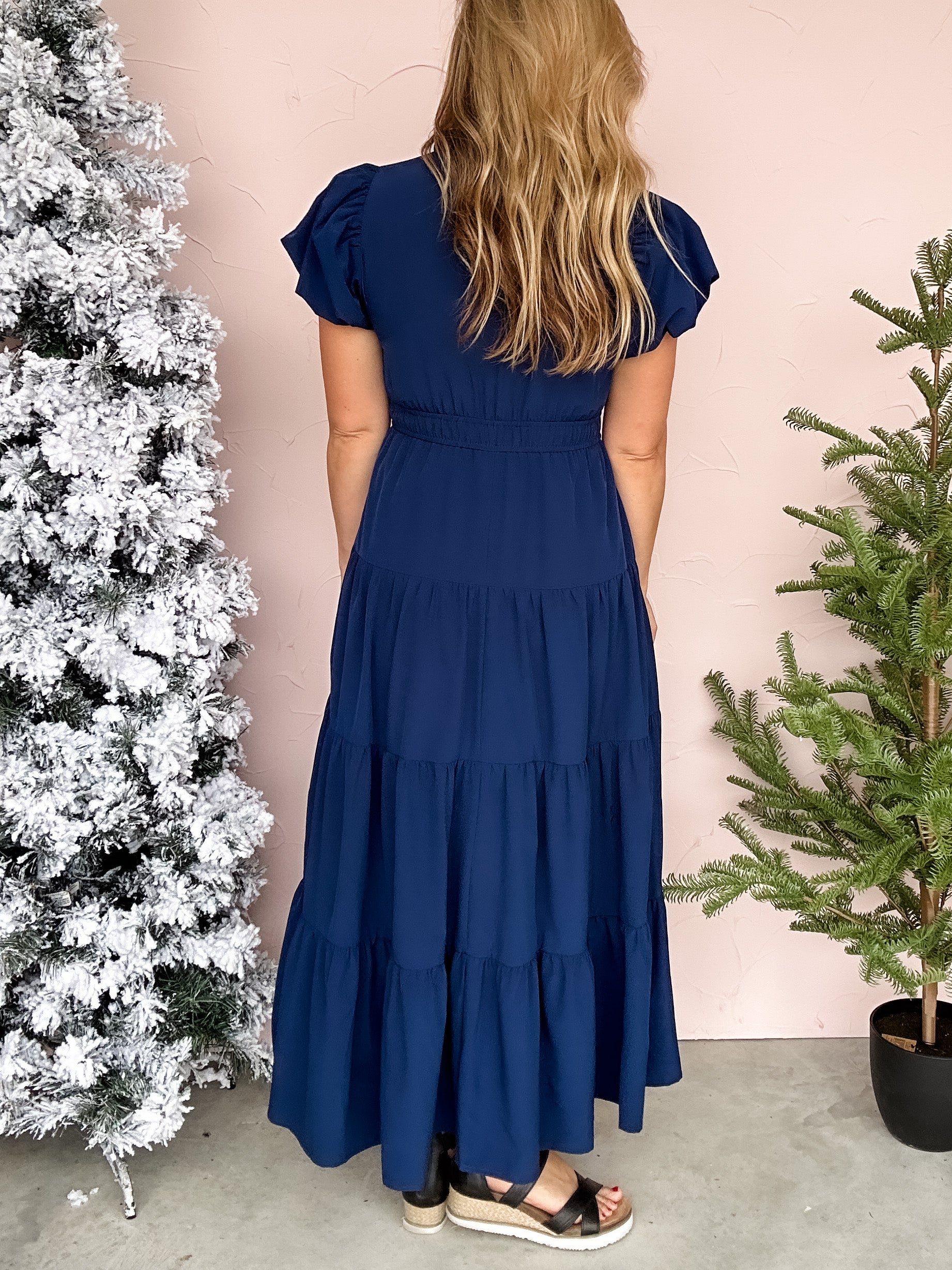 Royal Holiday Maxi Dress