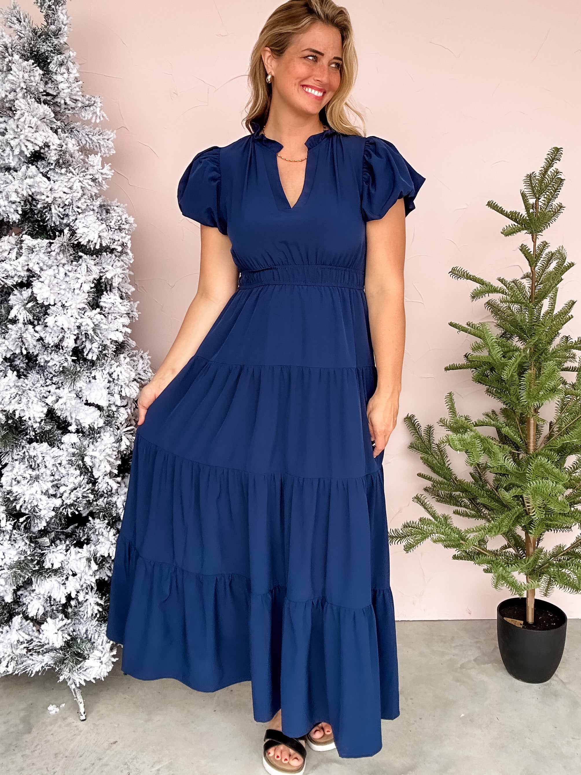 Royal Holiday Maxi Dress