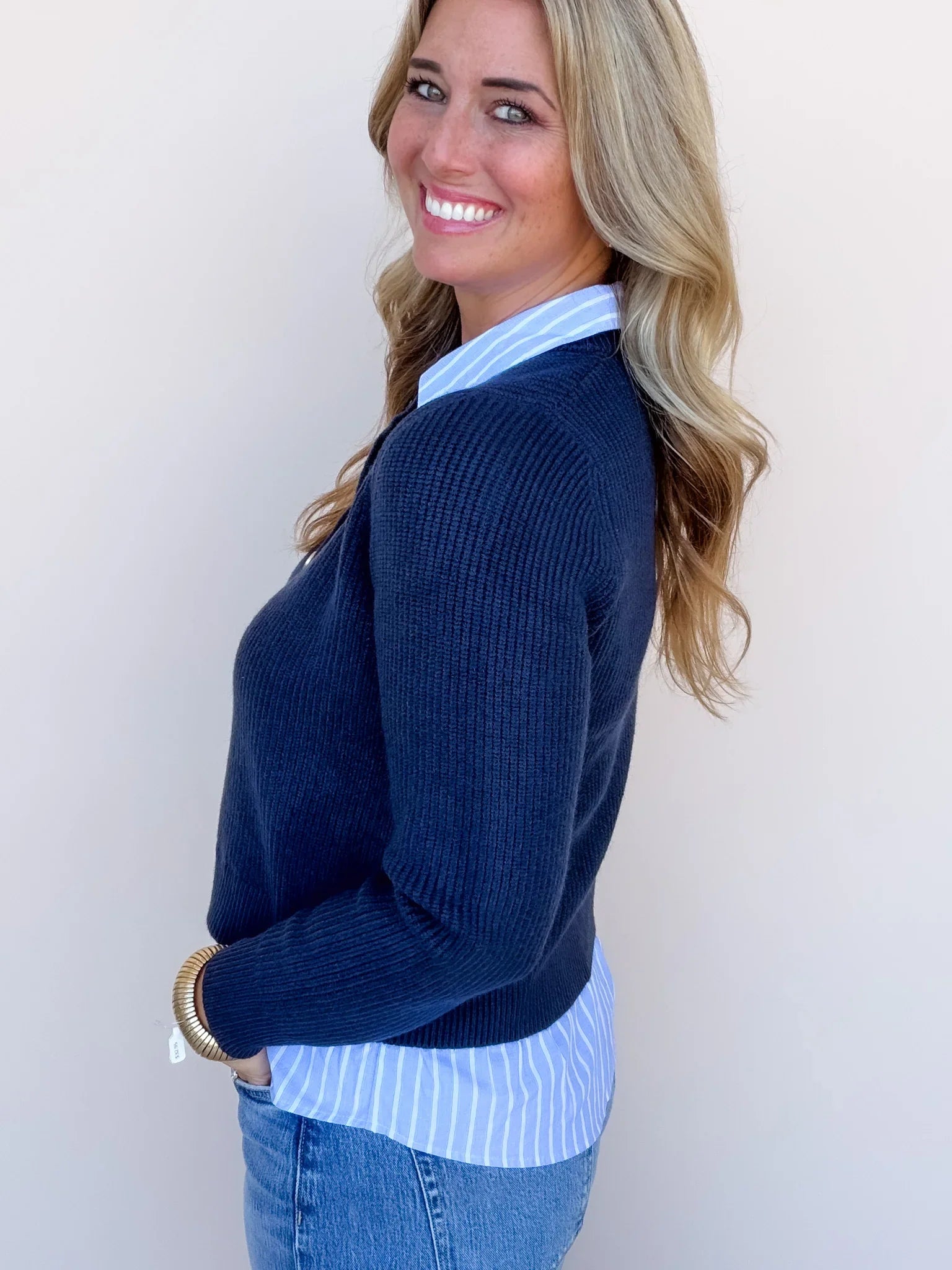 Tailored Twist Sweater | Indigo