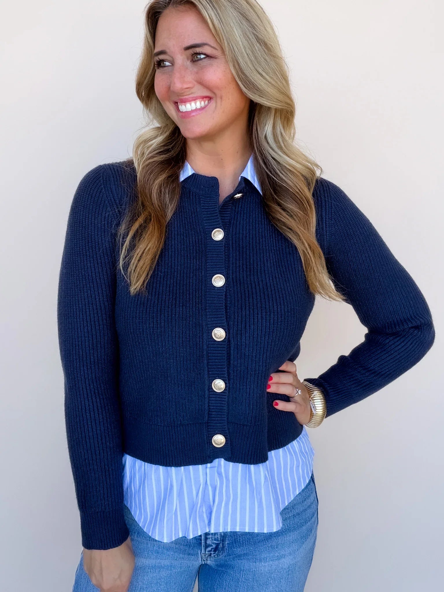 Tailored Twist Sweater | Indigo