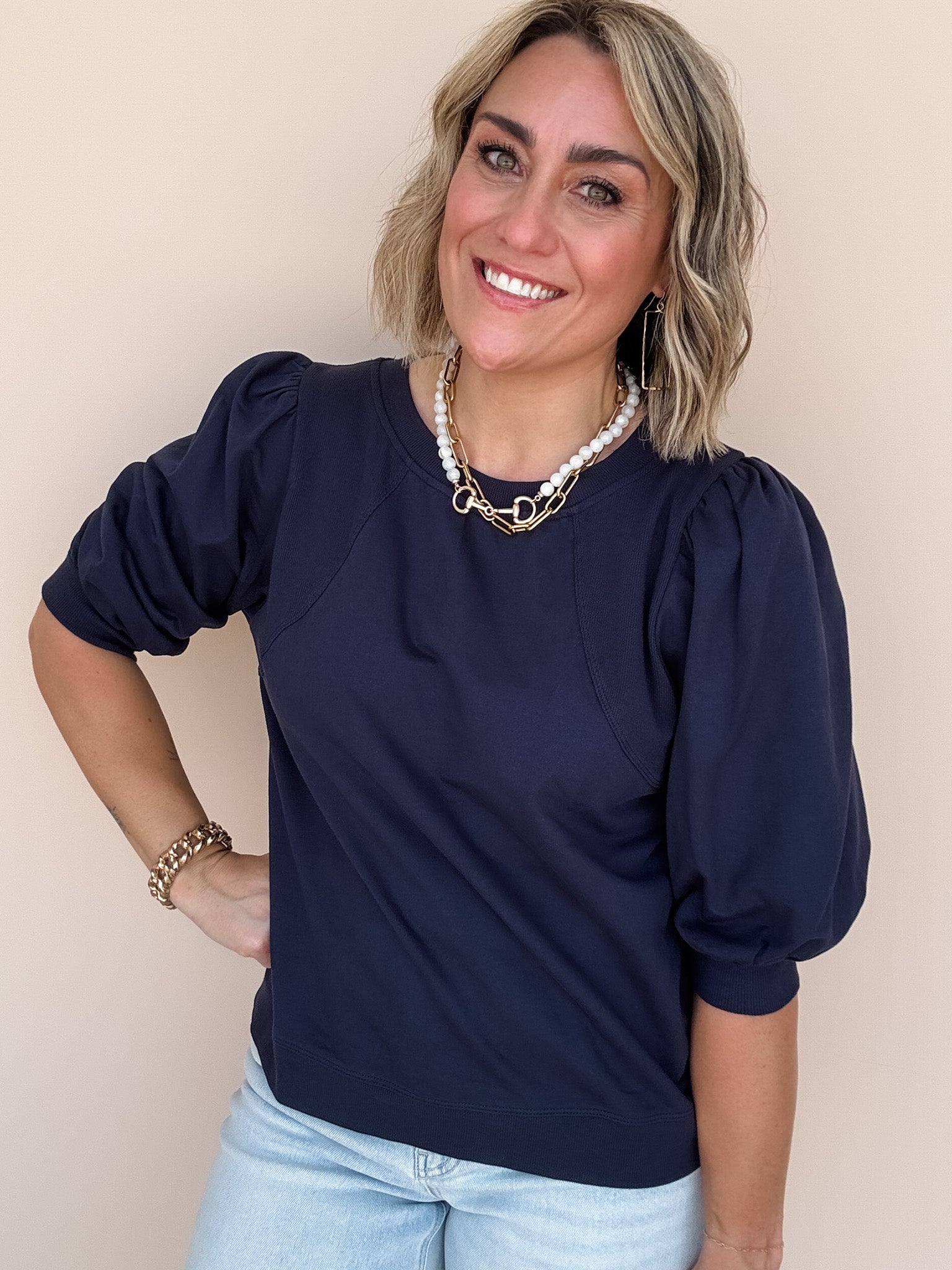 Ridge Bend Top | Navy