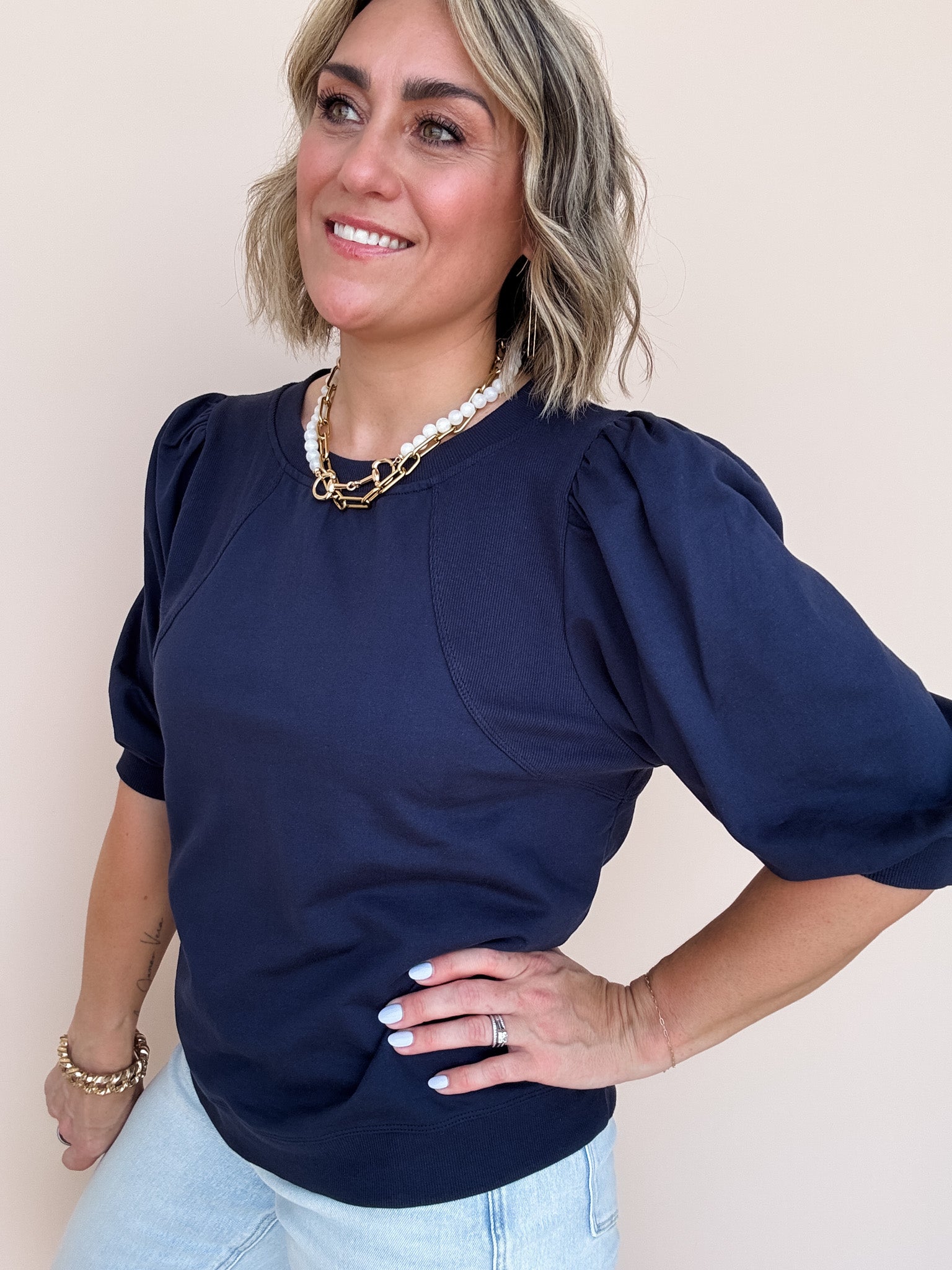 Ridge Bend Top | Navy