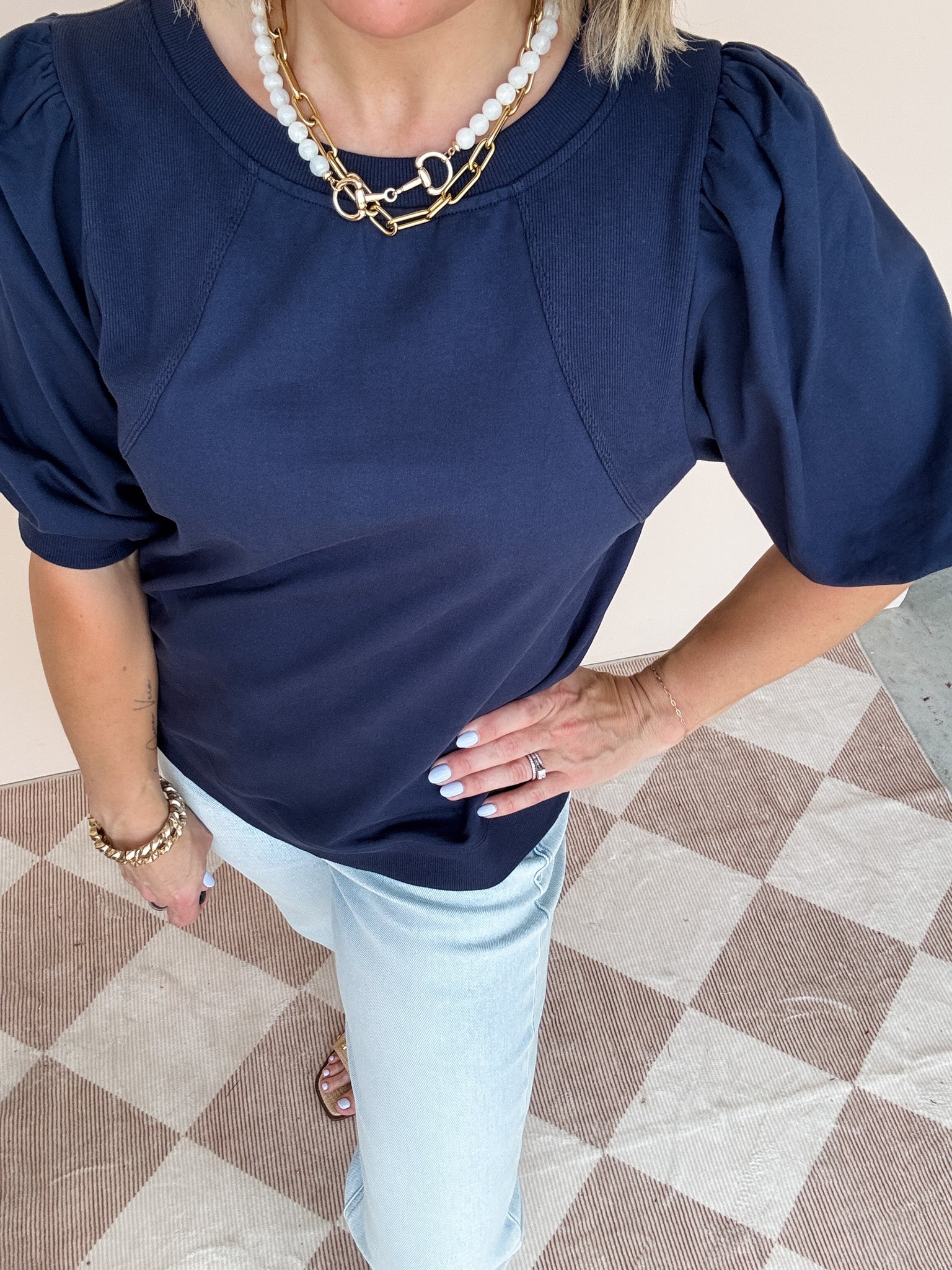 Ridge Bend Top | Navy