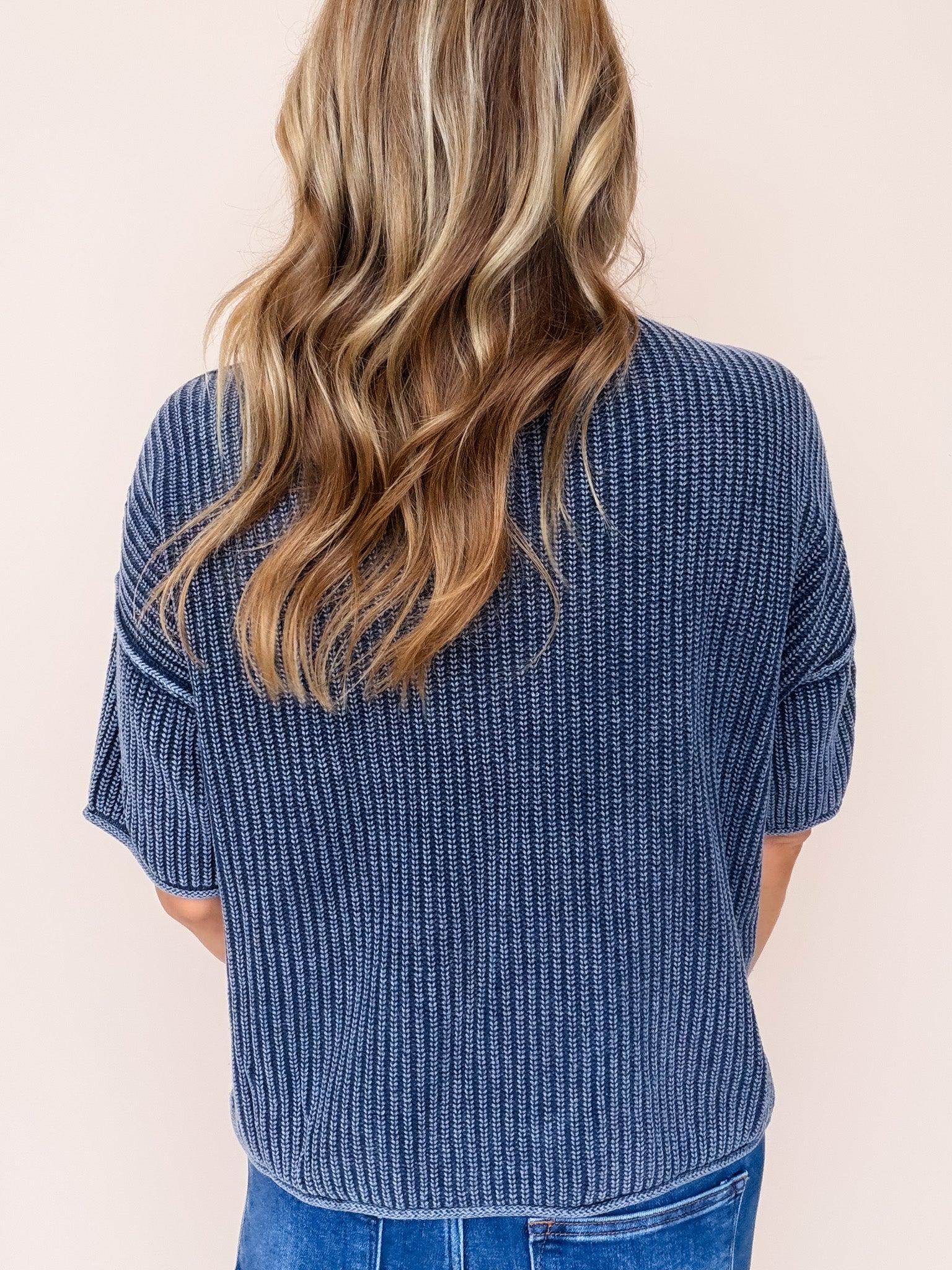 Modern Ease Knit Top | Navy
