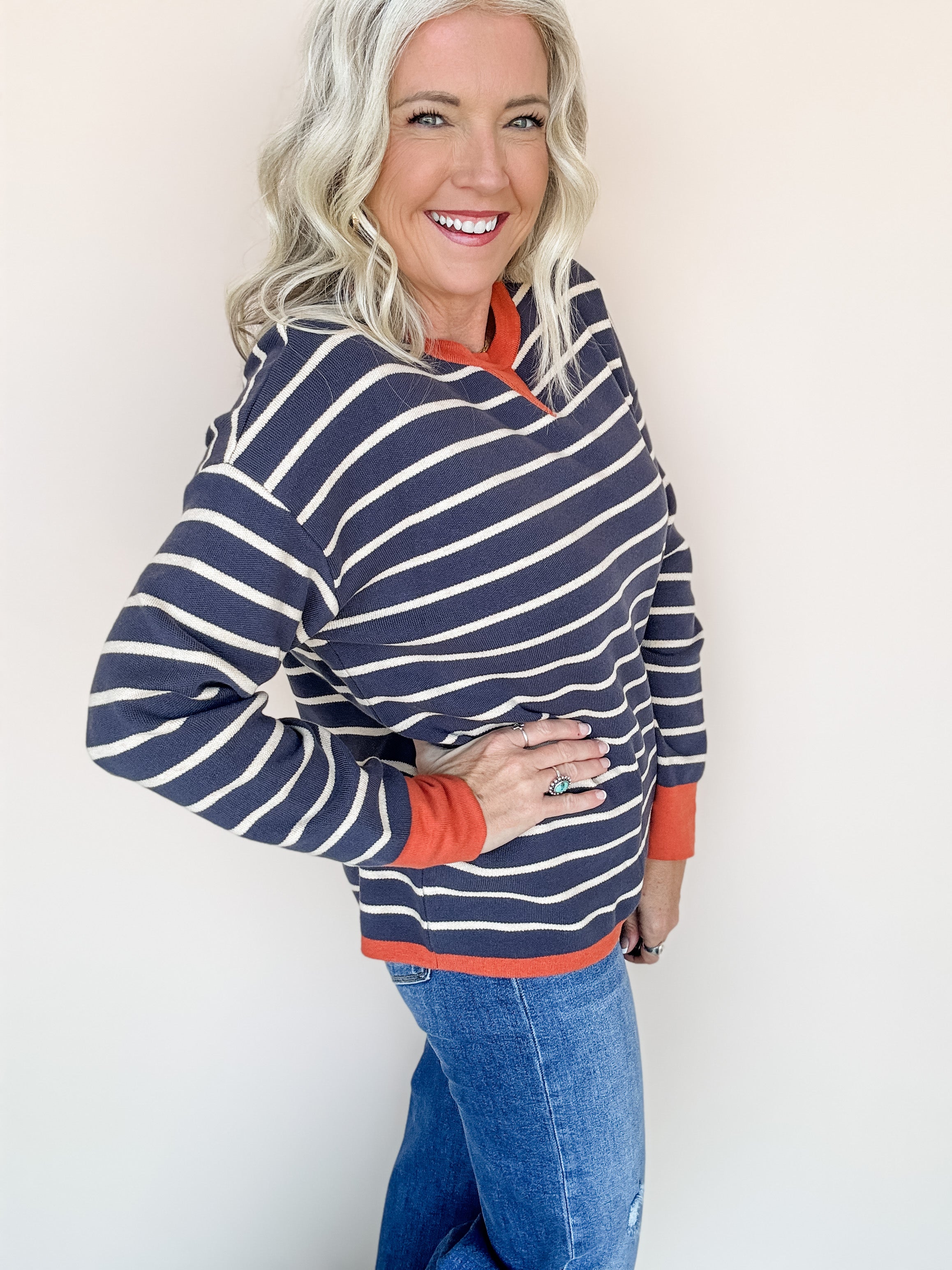 Hayride Ready Striped Top