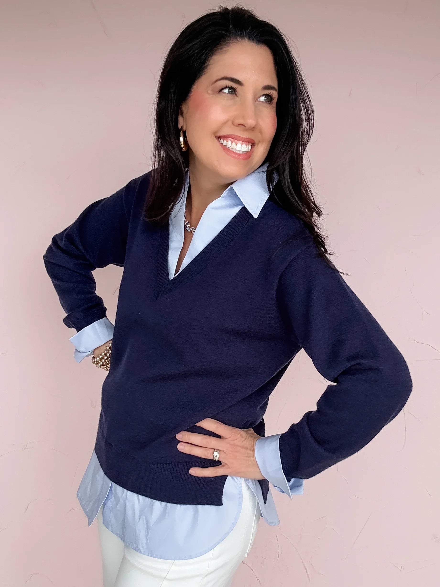 Ahead of the Curve Sweater Top