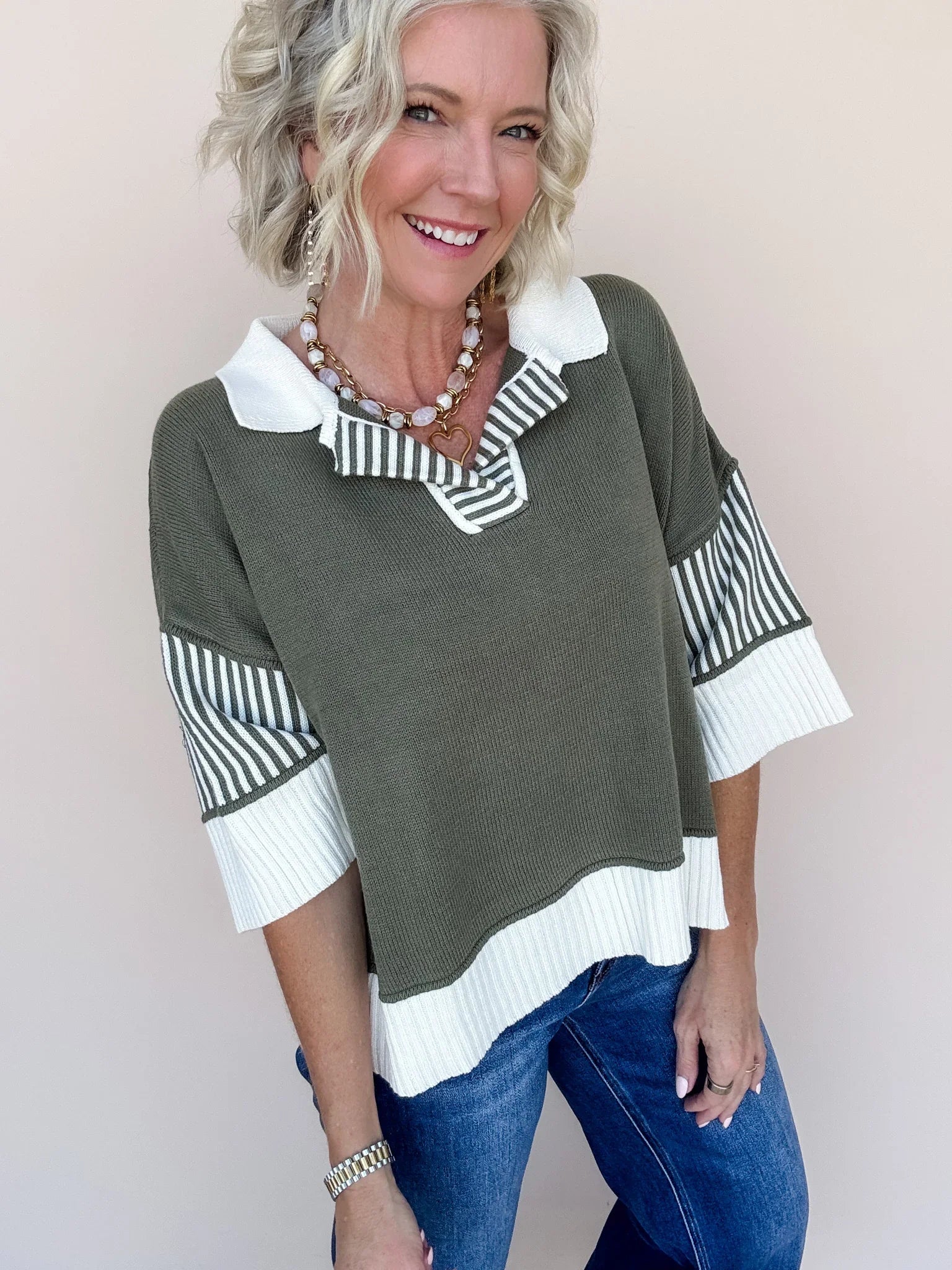 Weekend Polo Sweater | Olive