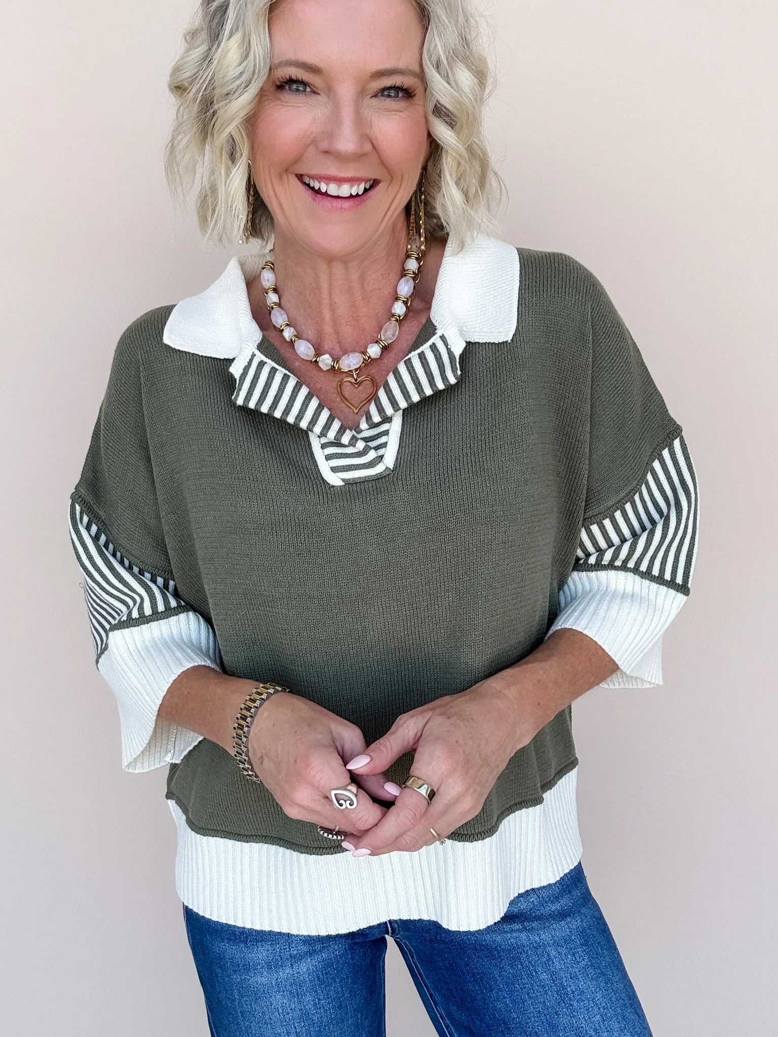 Weekend Polo Sweater | Olive