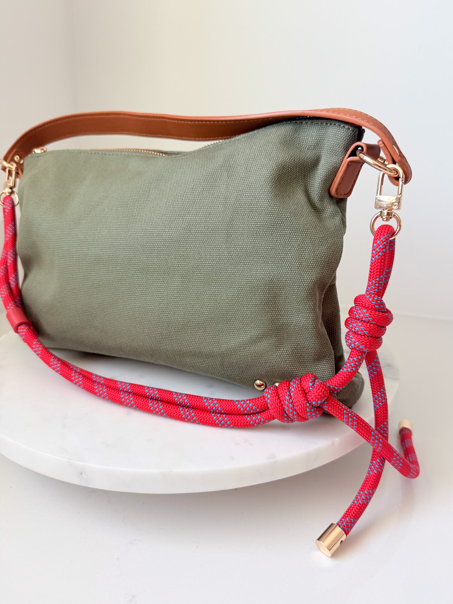 Cosette Canvas Shoulder Bag | Olive