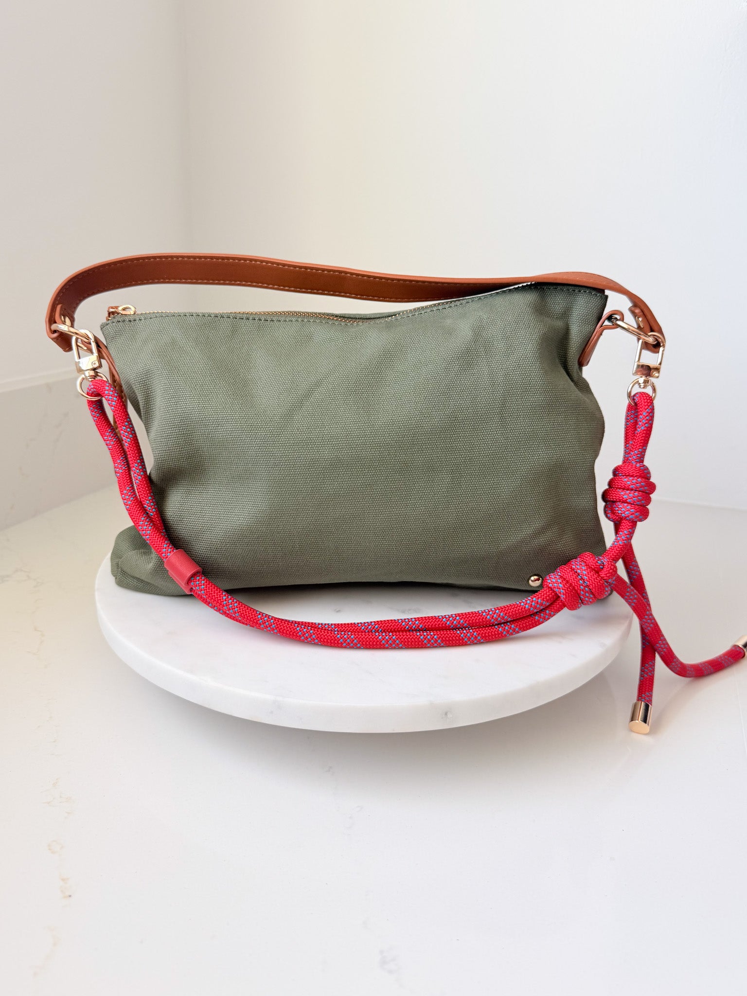 Cosette Canvas Shoulder Bag | Olive