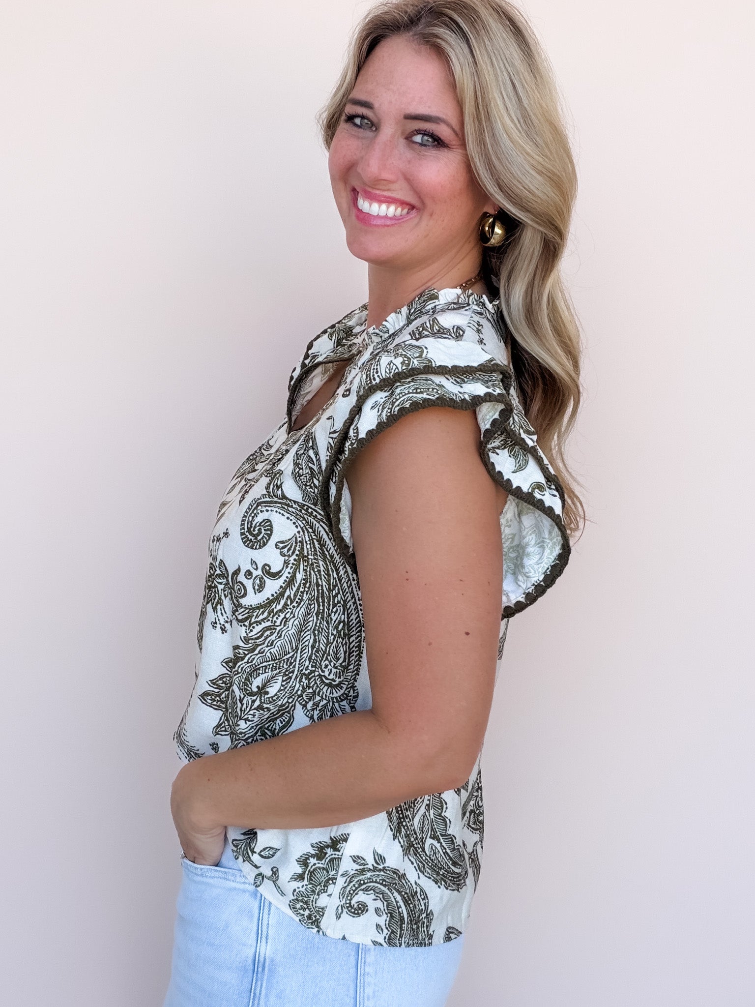 Saddle Creek Top | Olive
