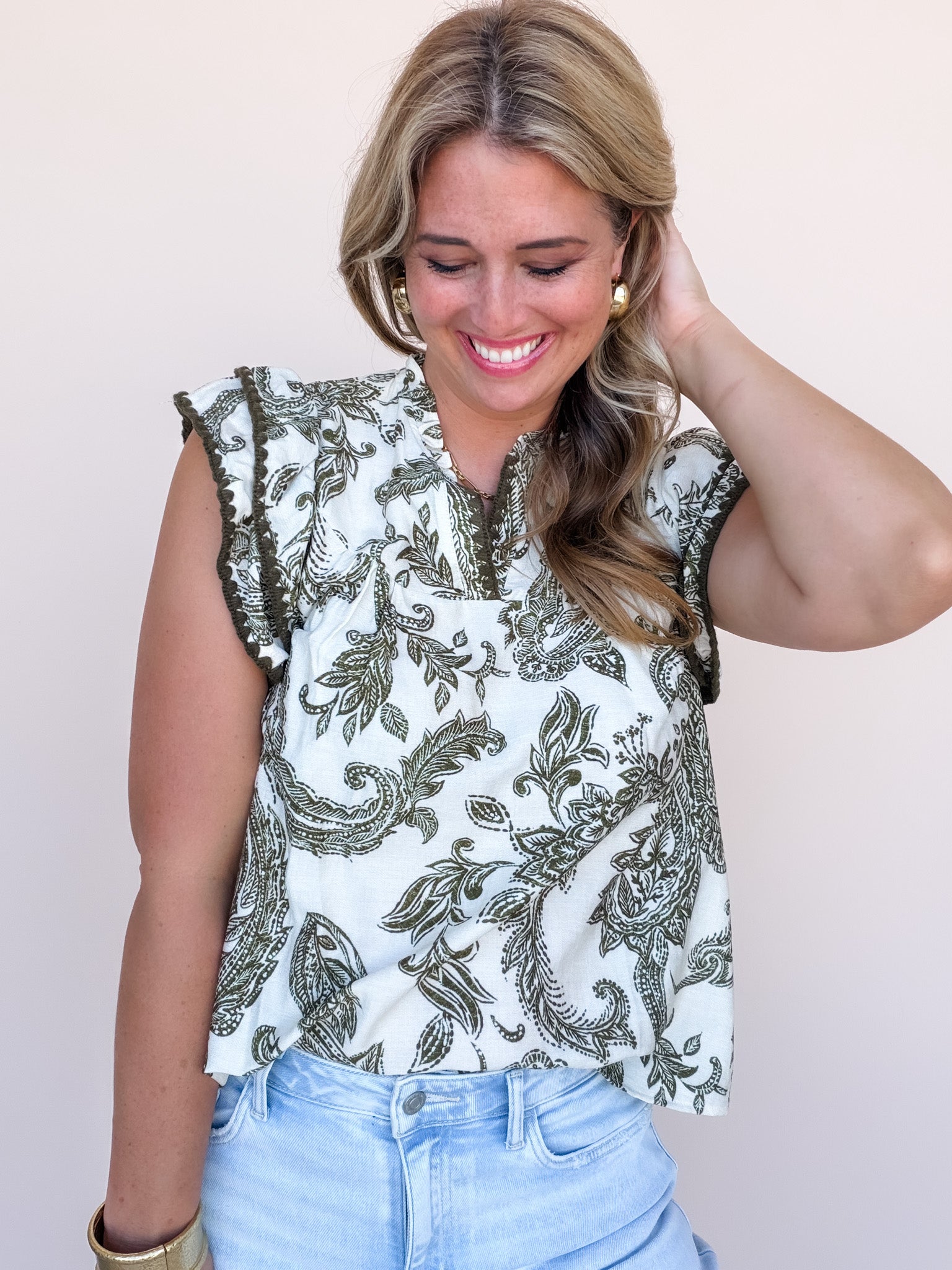 Saddle Creek Top | Olive