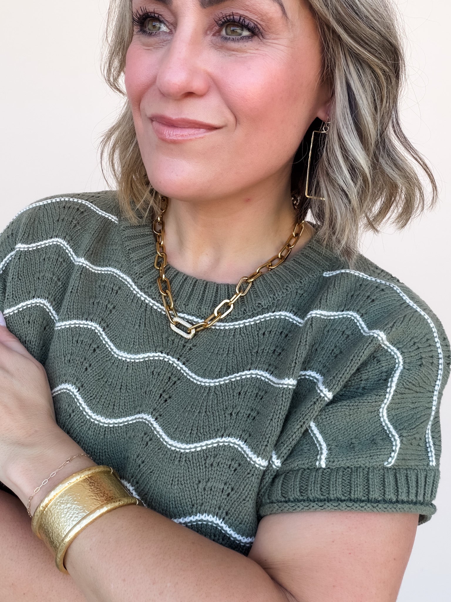Rolling Meadow Knit Top | Olive