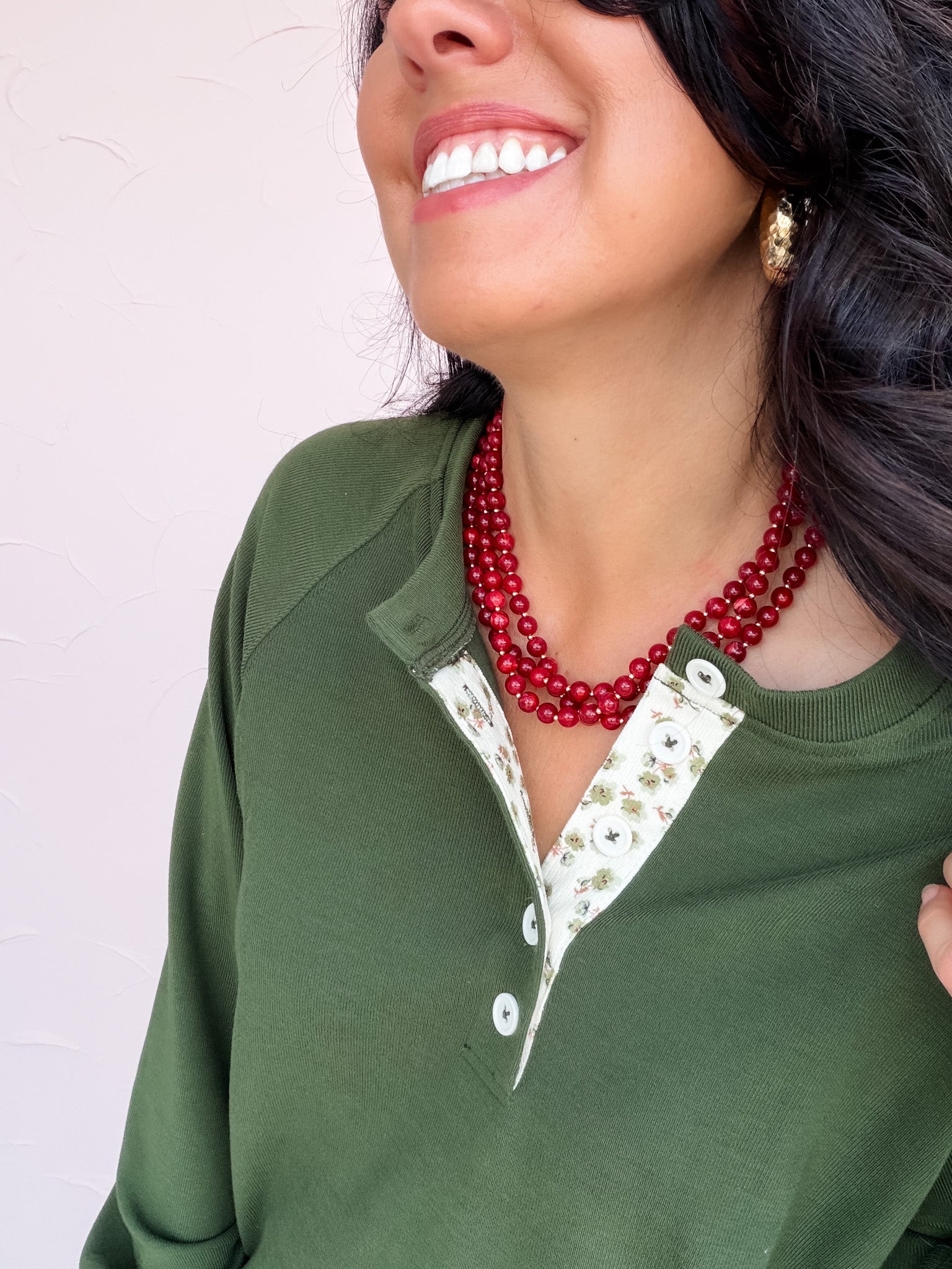 Hidden Charm Top | Olive
