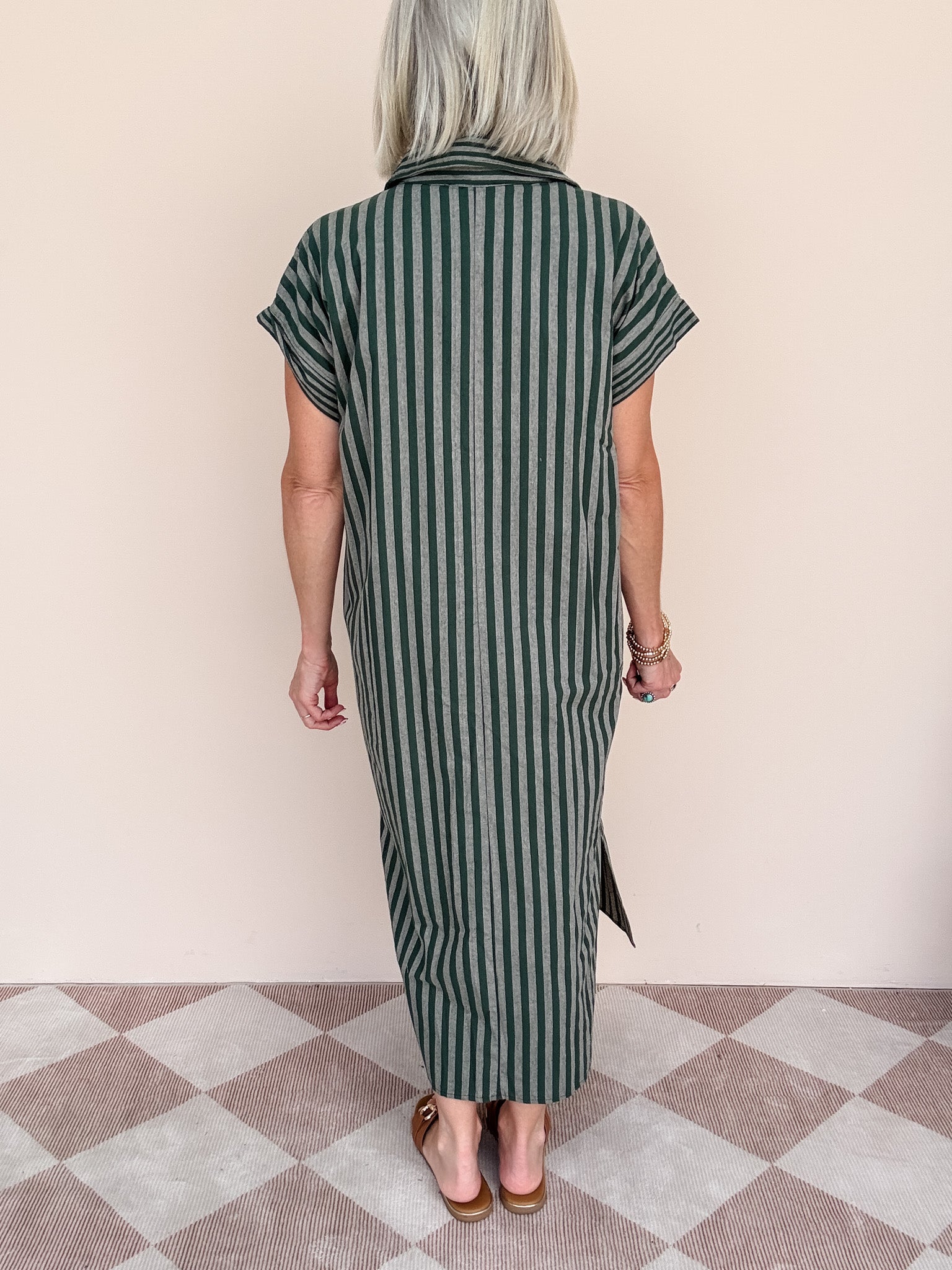 Canyon Row Dress | Hunter Green