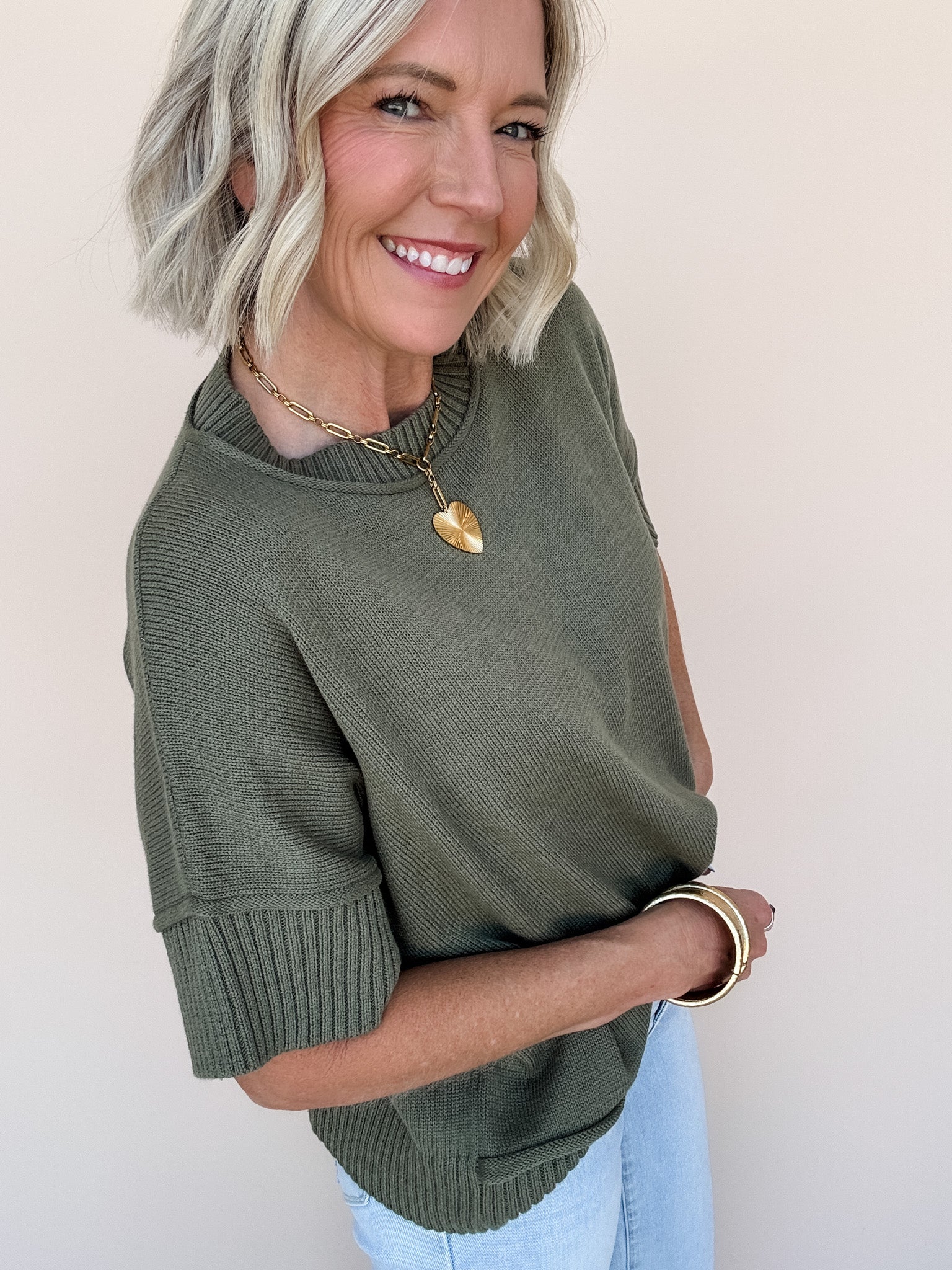 Right Touch Sweater | Olive