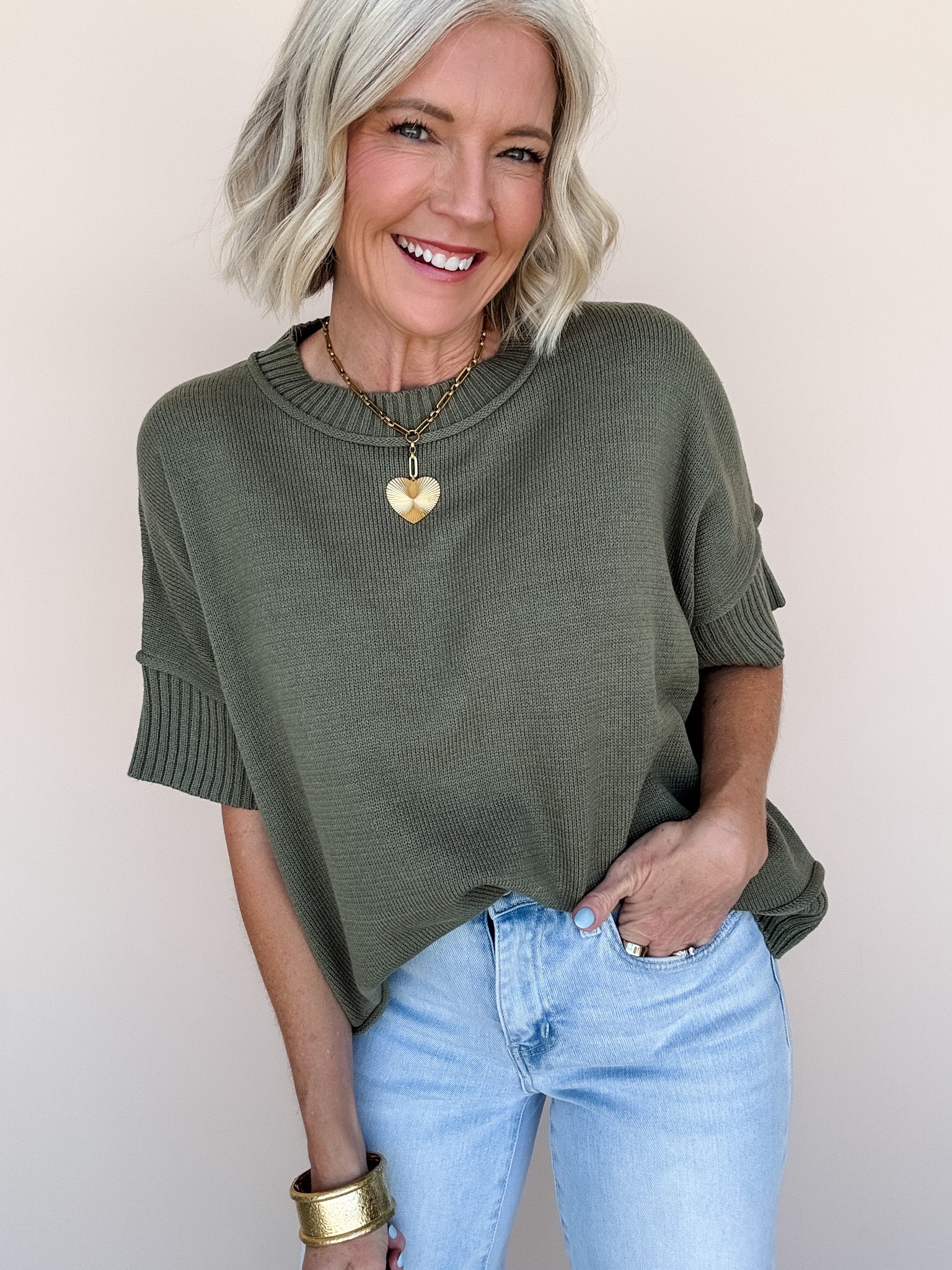 Right Touch Sweater | Olive
