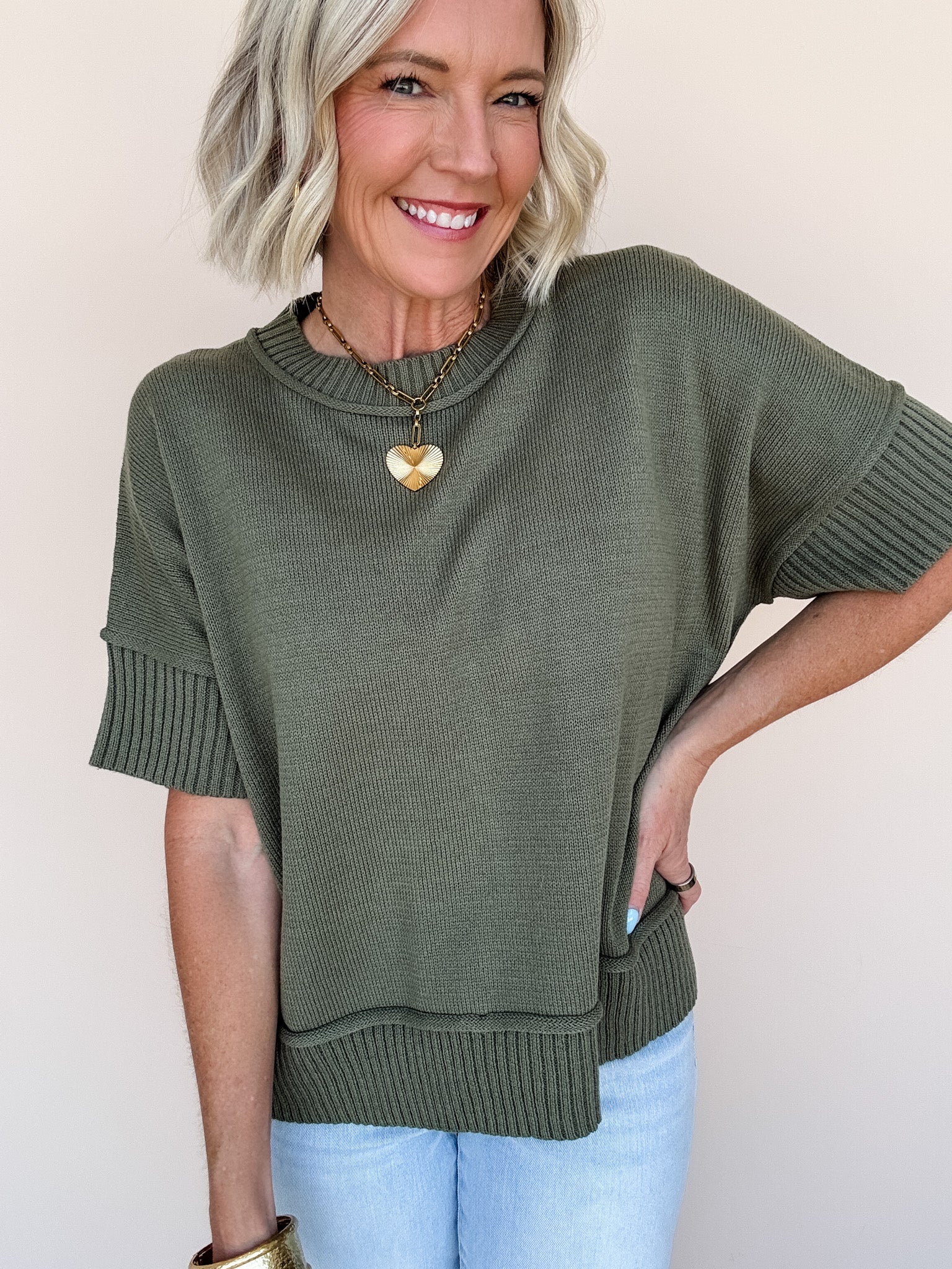 Right Touch Sweater | Olive