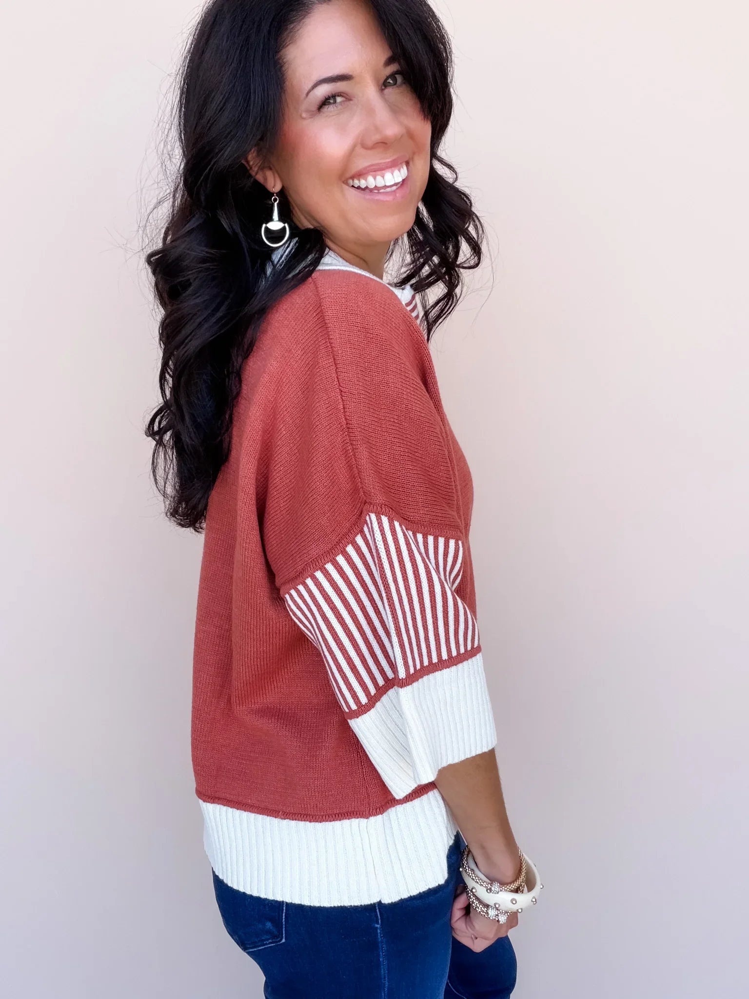 Weekend Polo Sweater | Rust