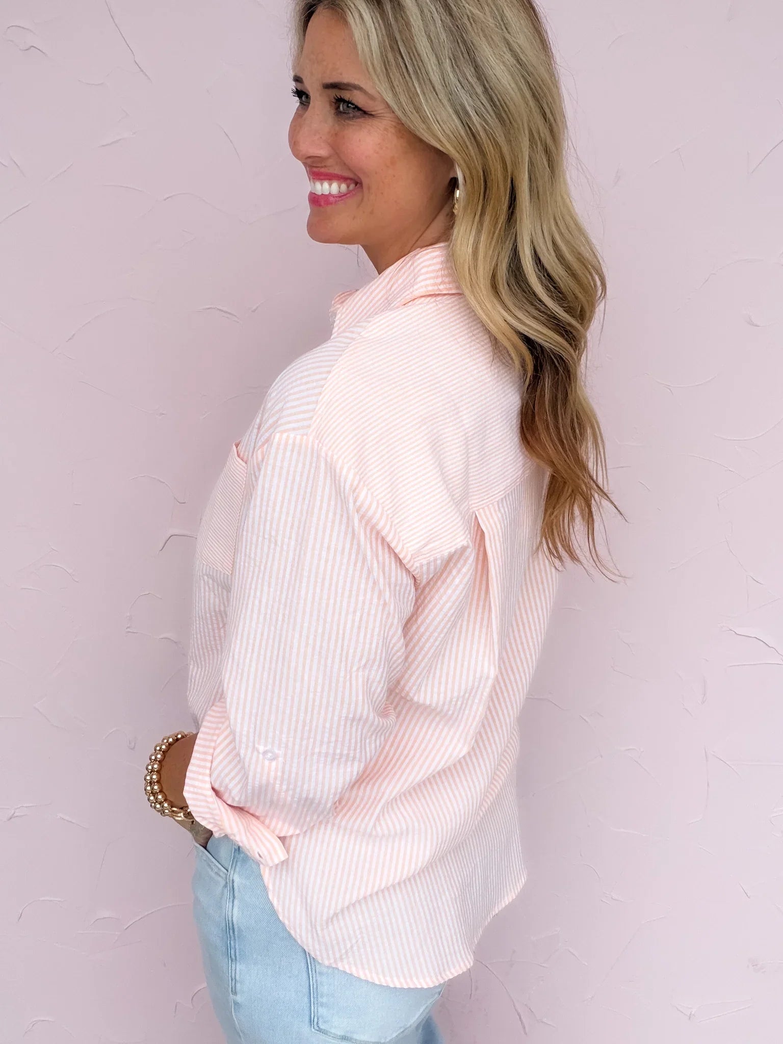 Peach Lane Button Down