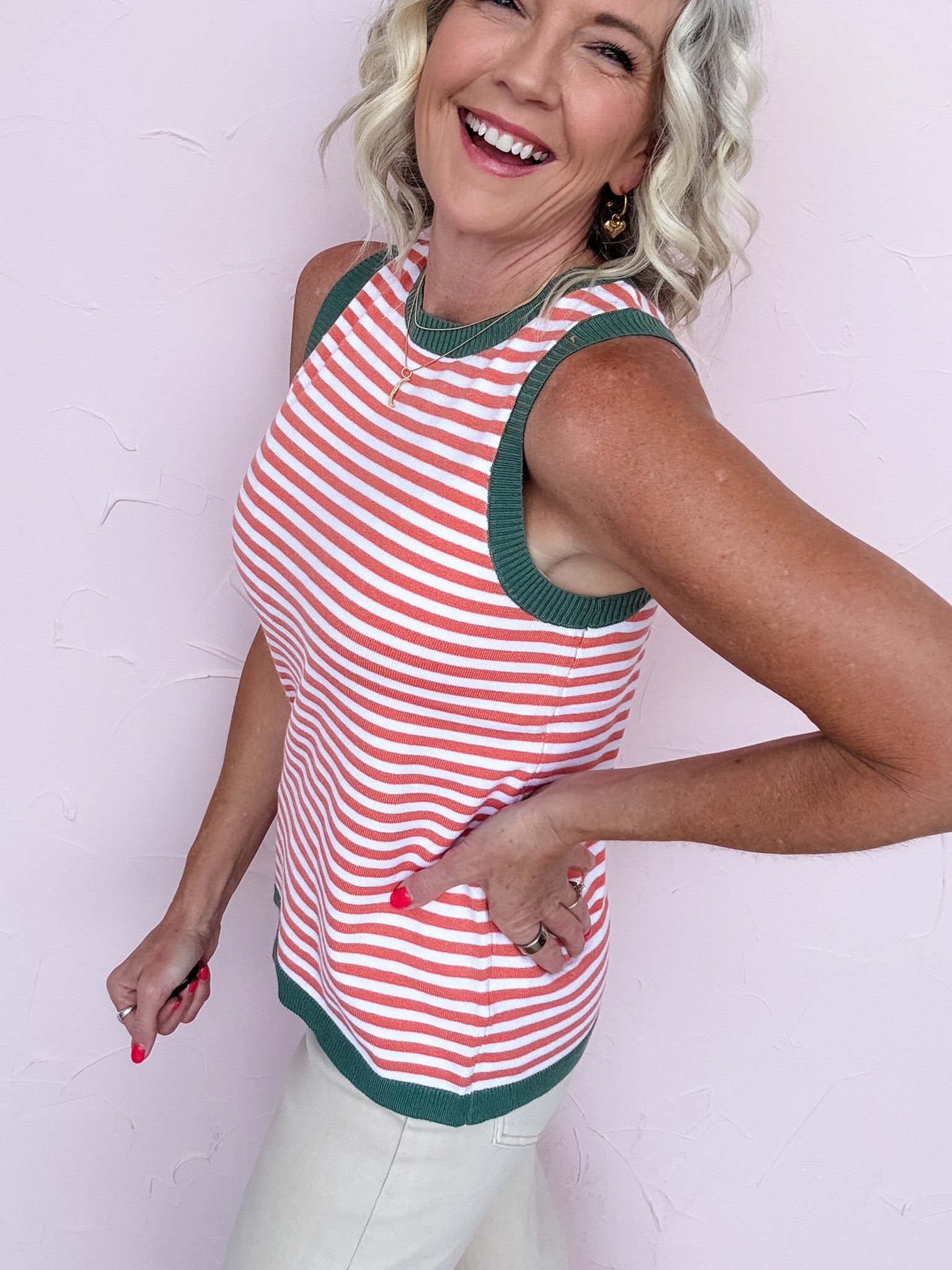 Color Block Knit Tank