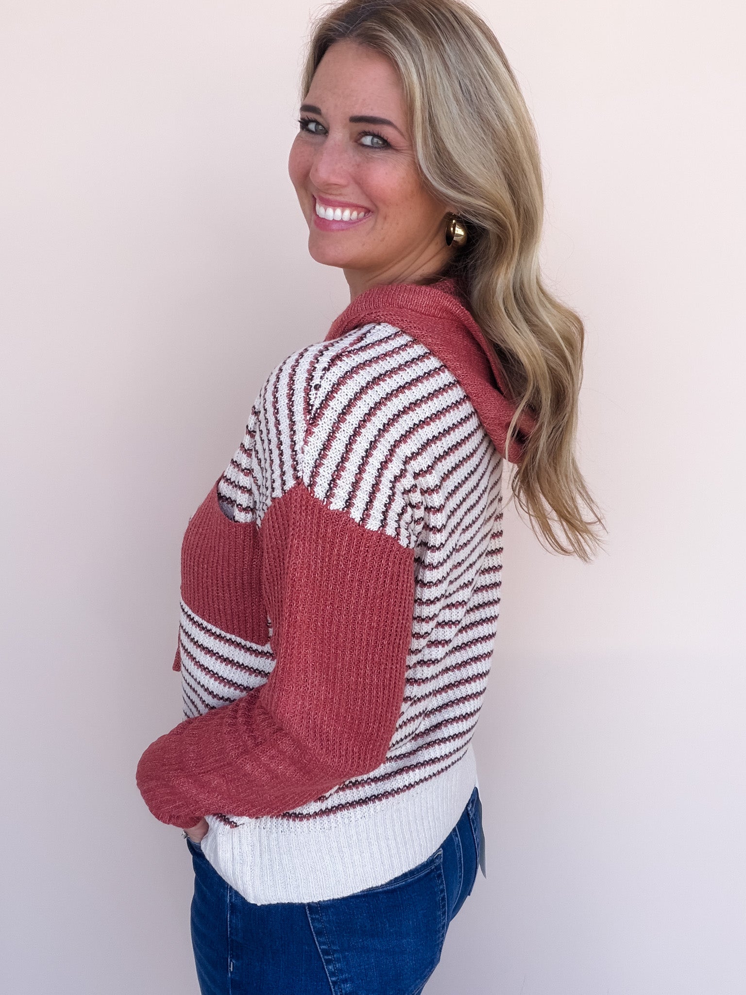 Timberline Stripe Knit Hoodie