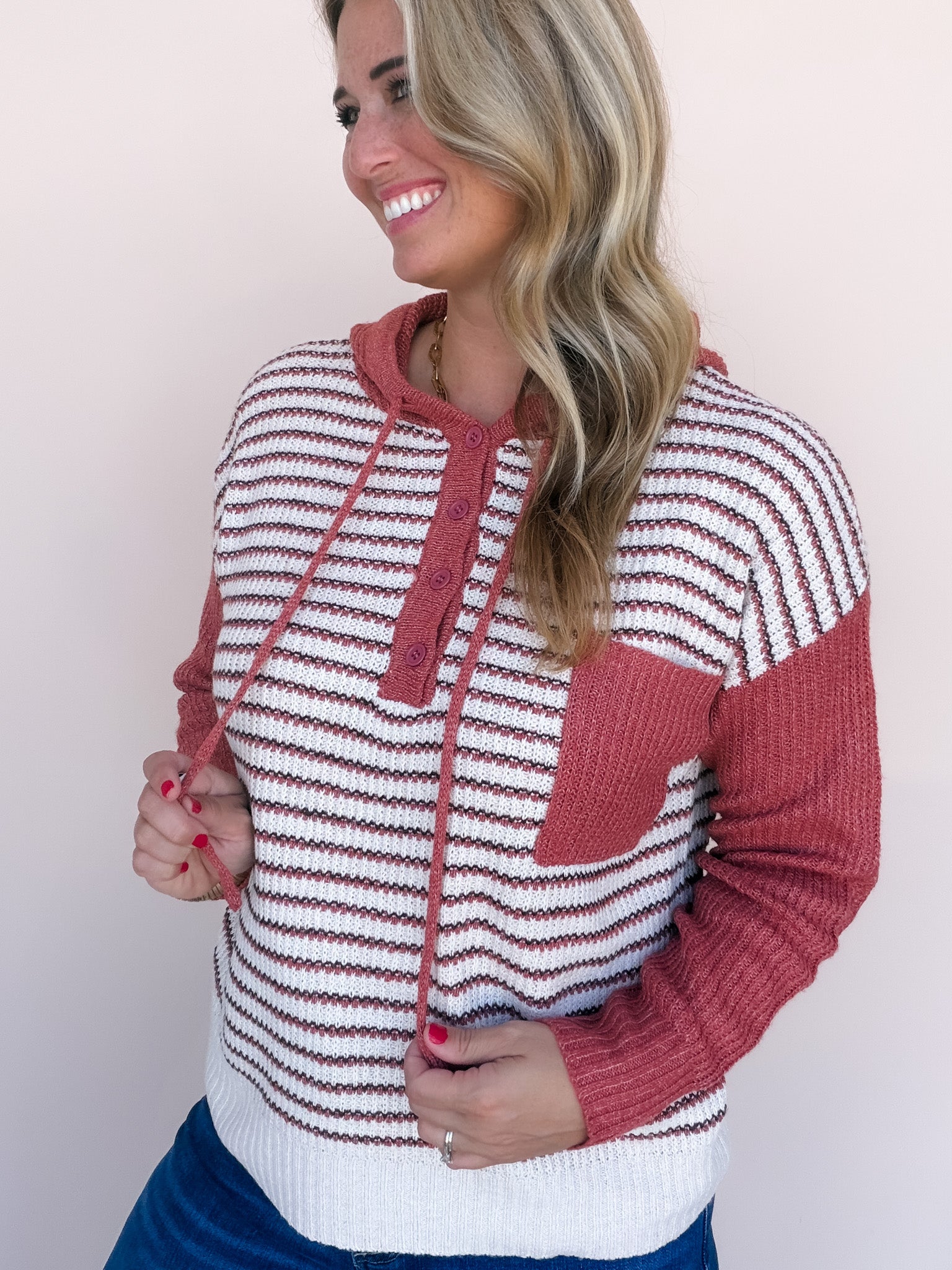Timberline Stripe Knit Hoodie