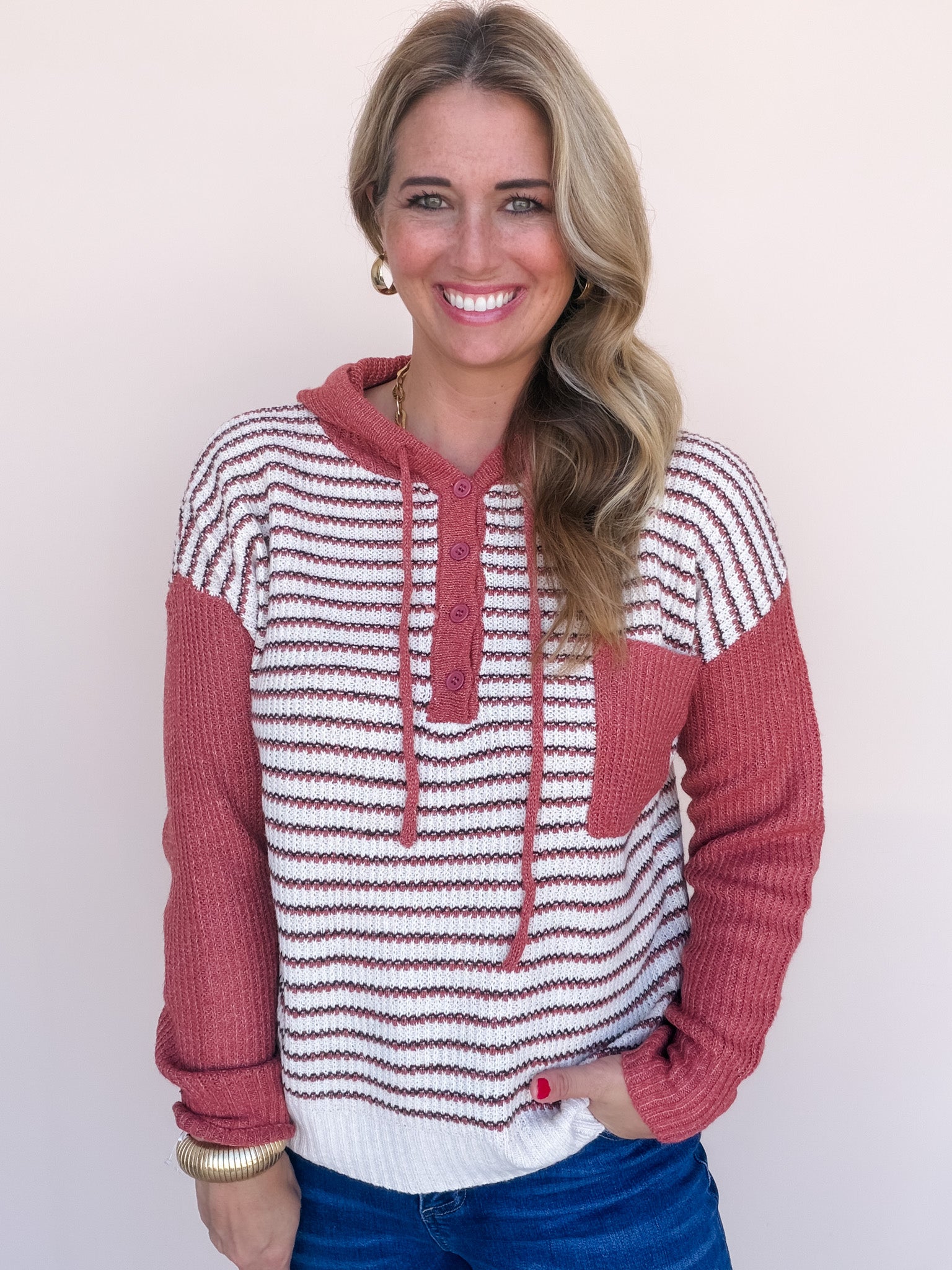 Timberline Stripe Knit Hoodie
