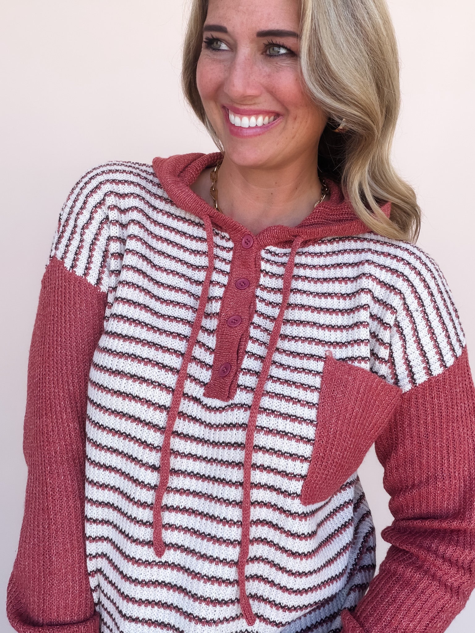 Timberline Stripe Knit Hoodie