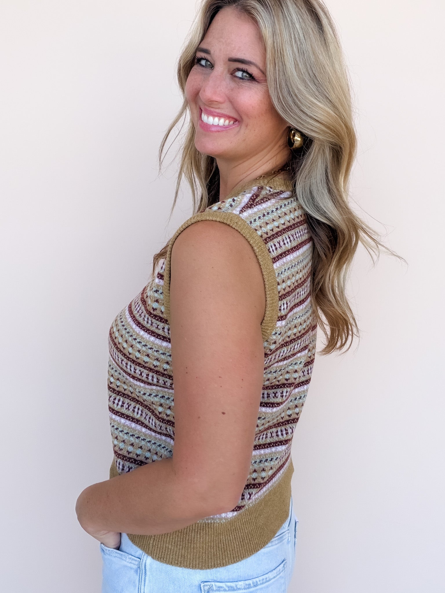 Fair Isle Knit Vest
