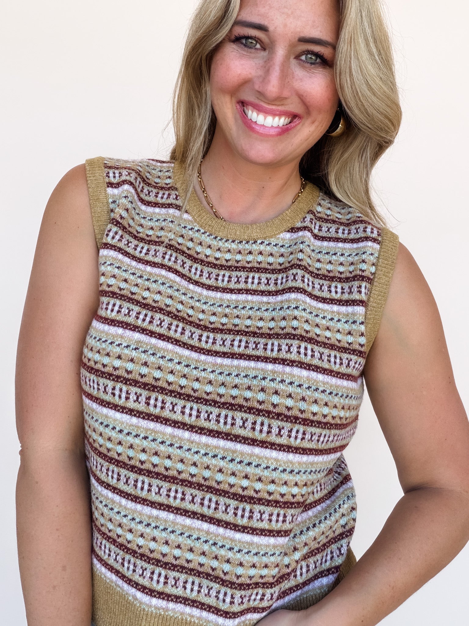 Fair Isle Knit Vest