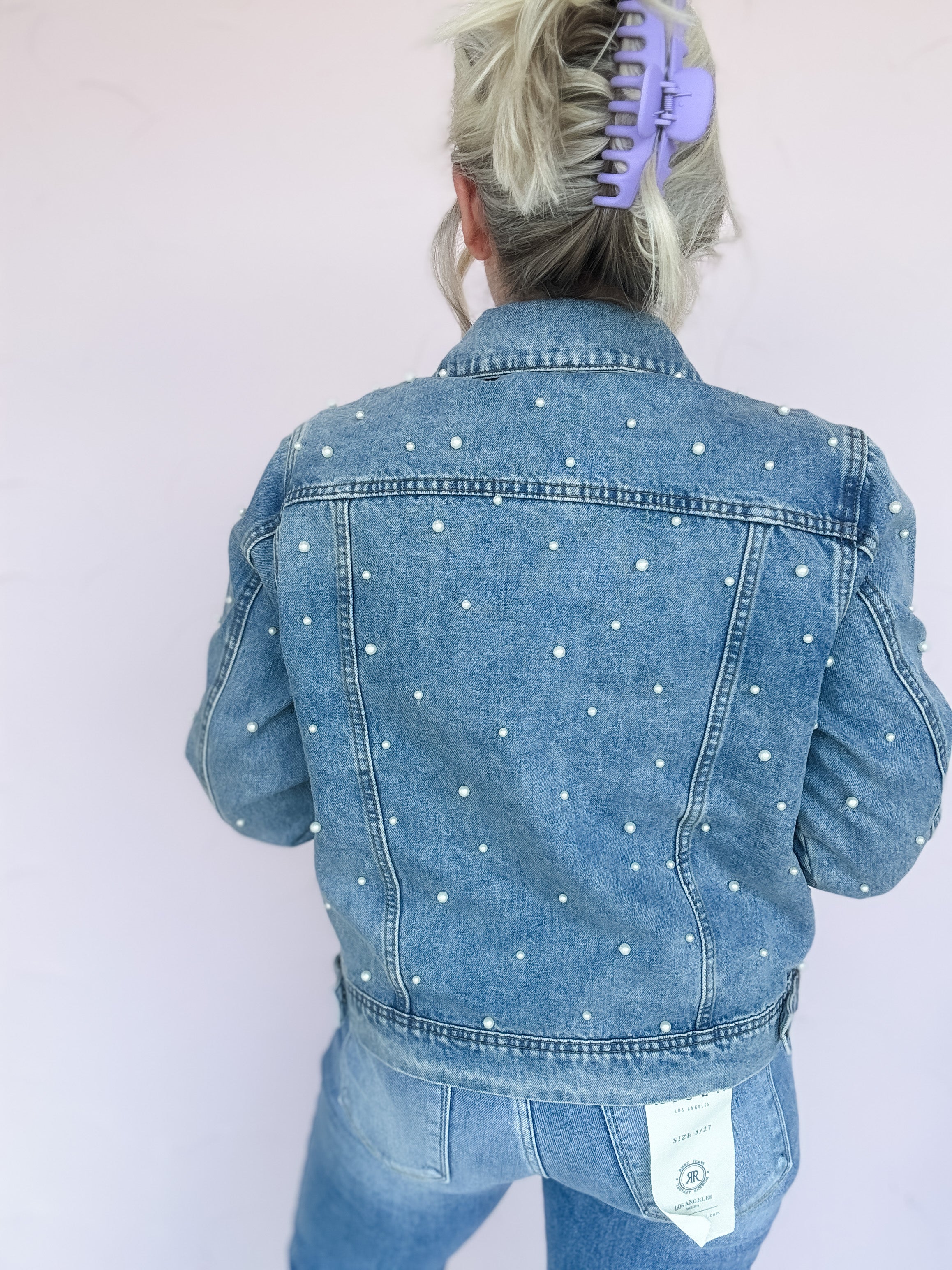 Pearl Studded Denim Jacket