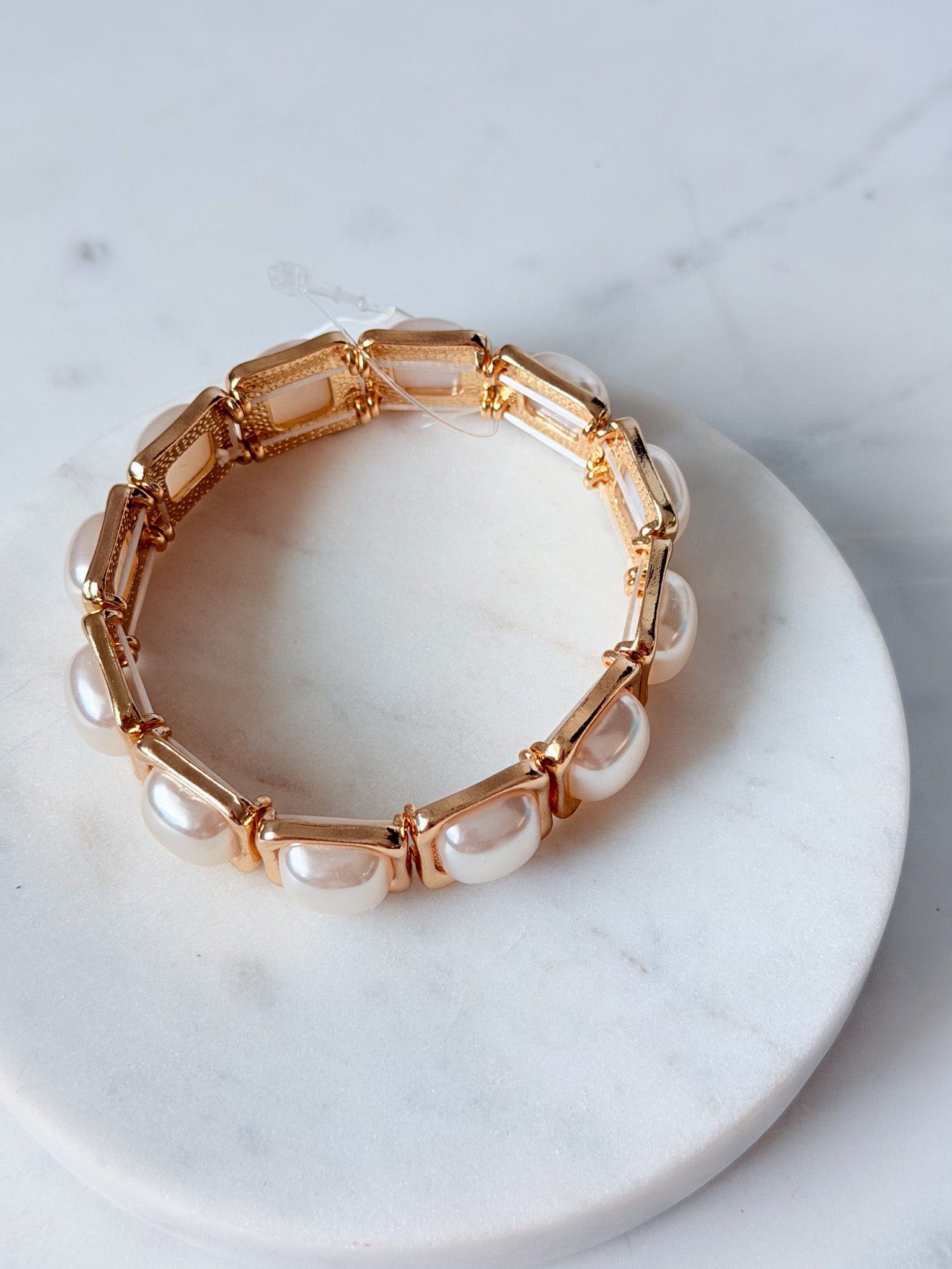 Pearl Frame Stretch Bracelet