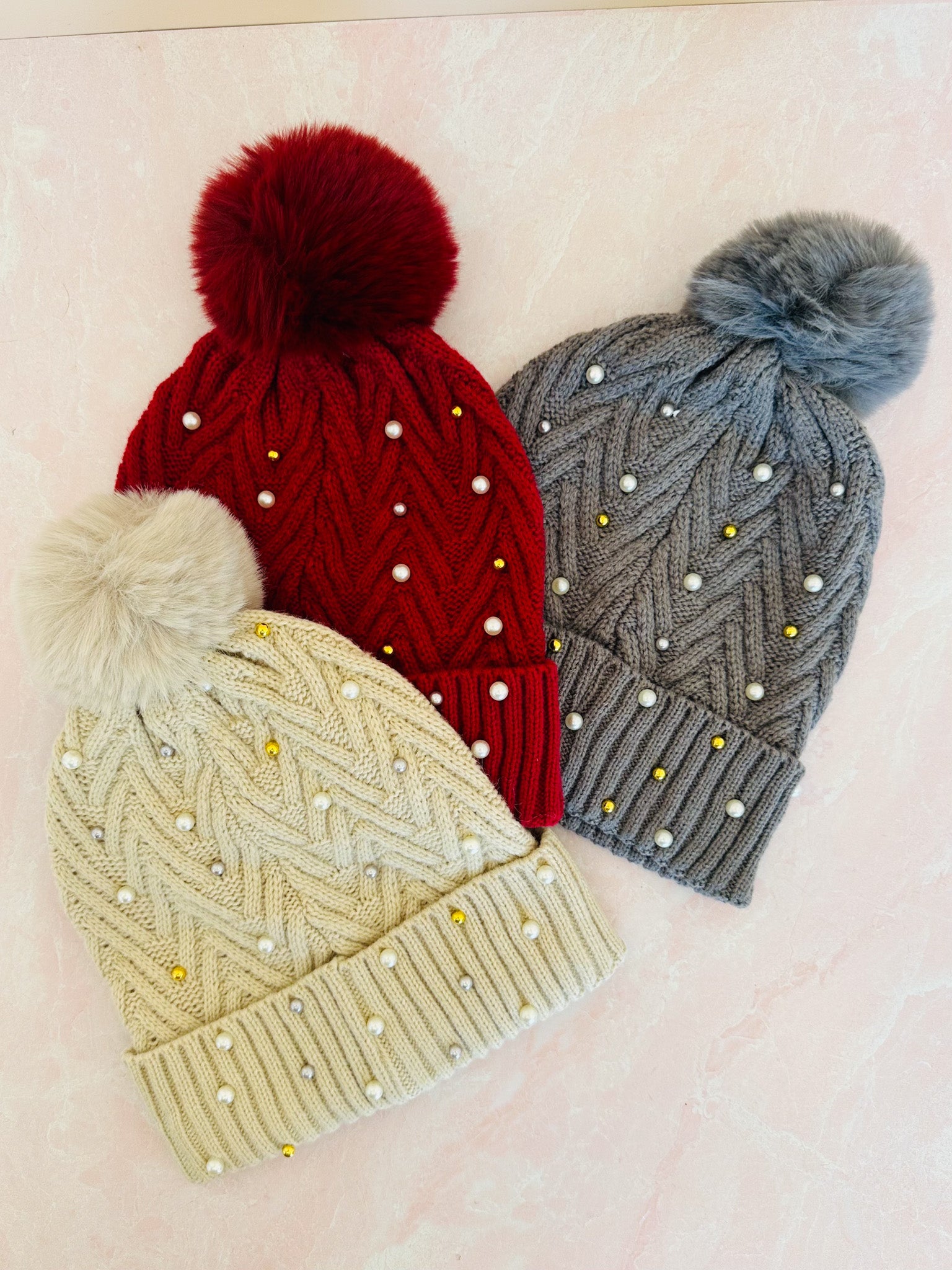 Pearly Pom Beanie