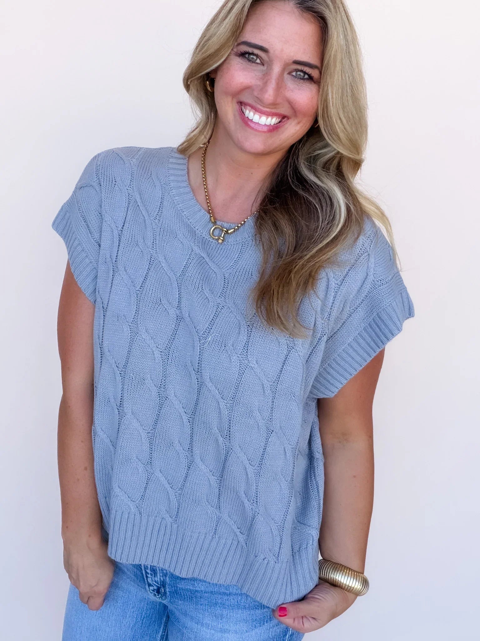 Knit Pick Top | Gray