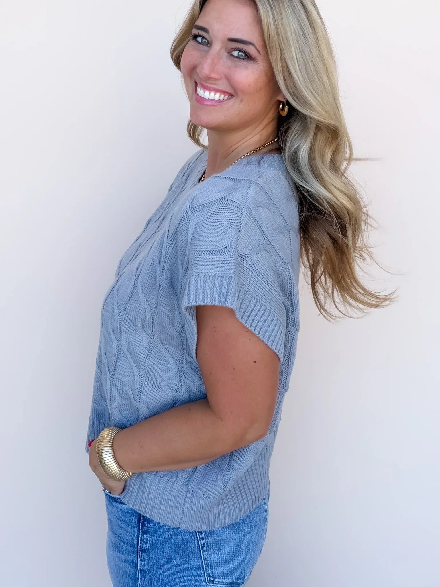 Knit Pick Top | Gray