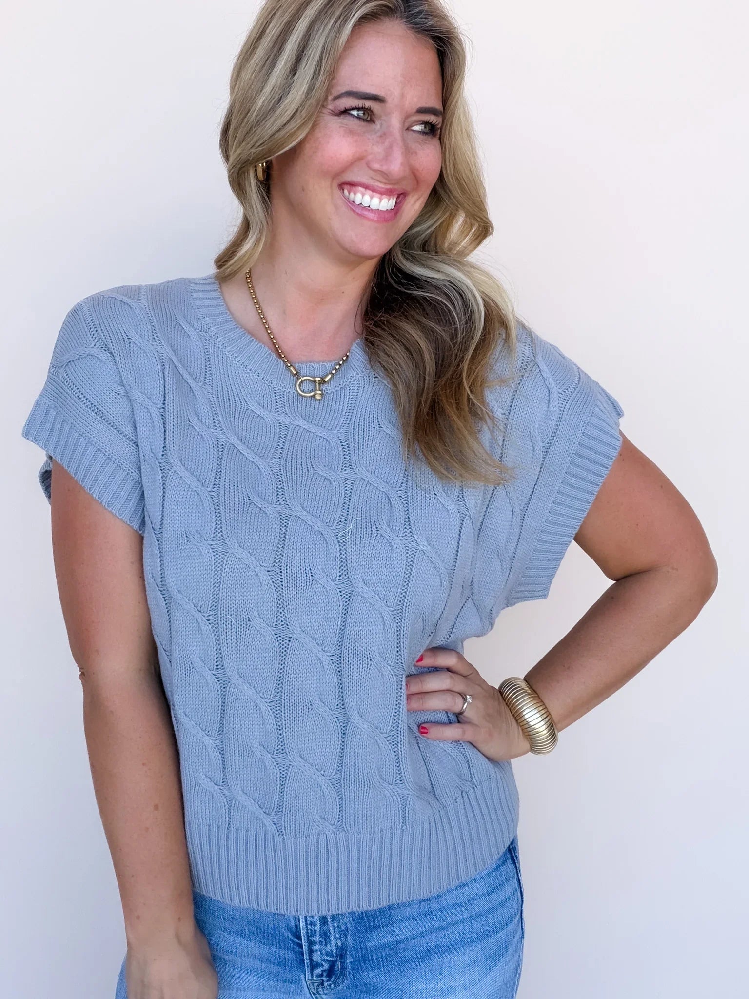 Knit Pick Top | Gray