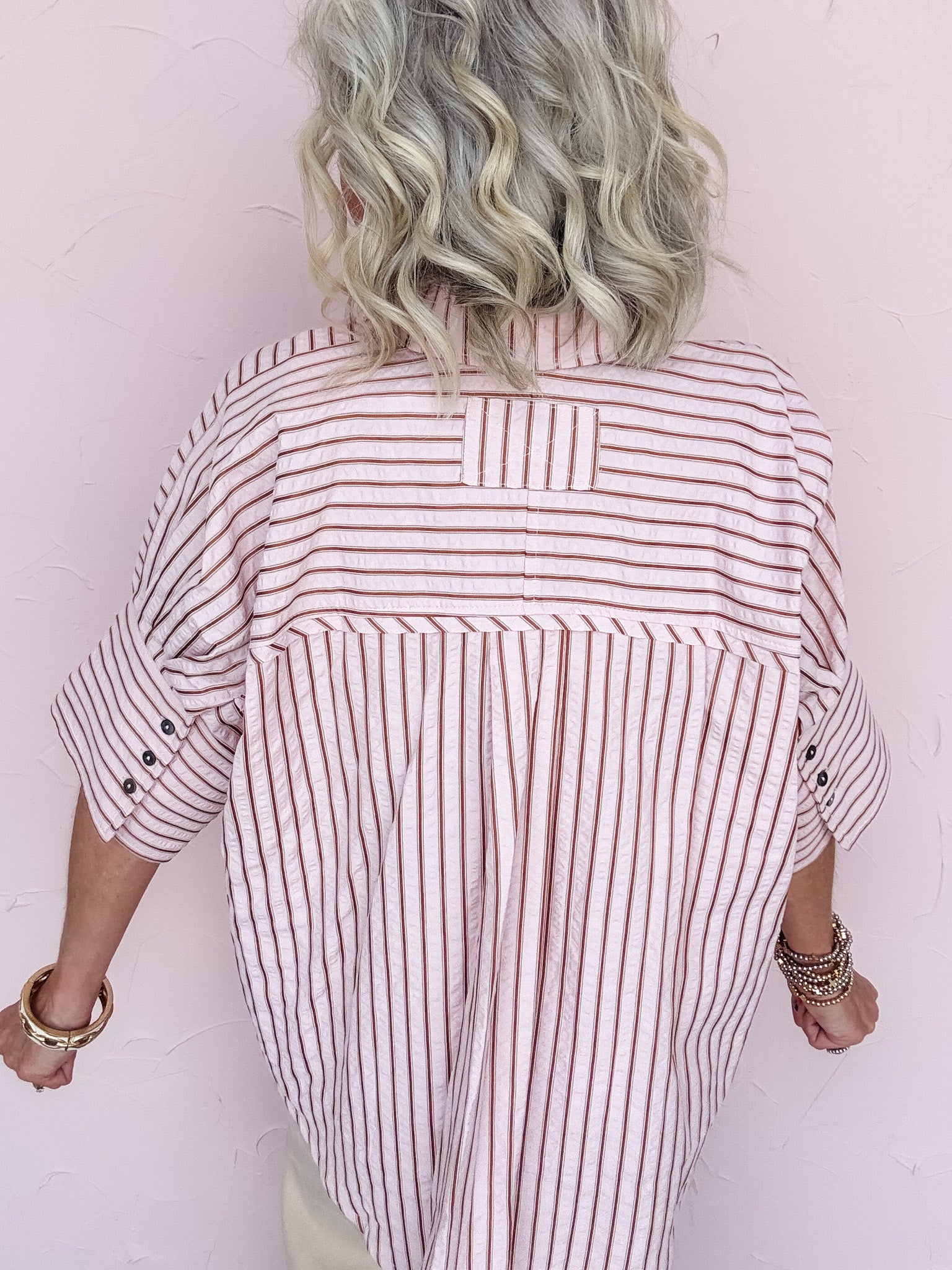 Rosewater Stripe Top