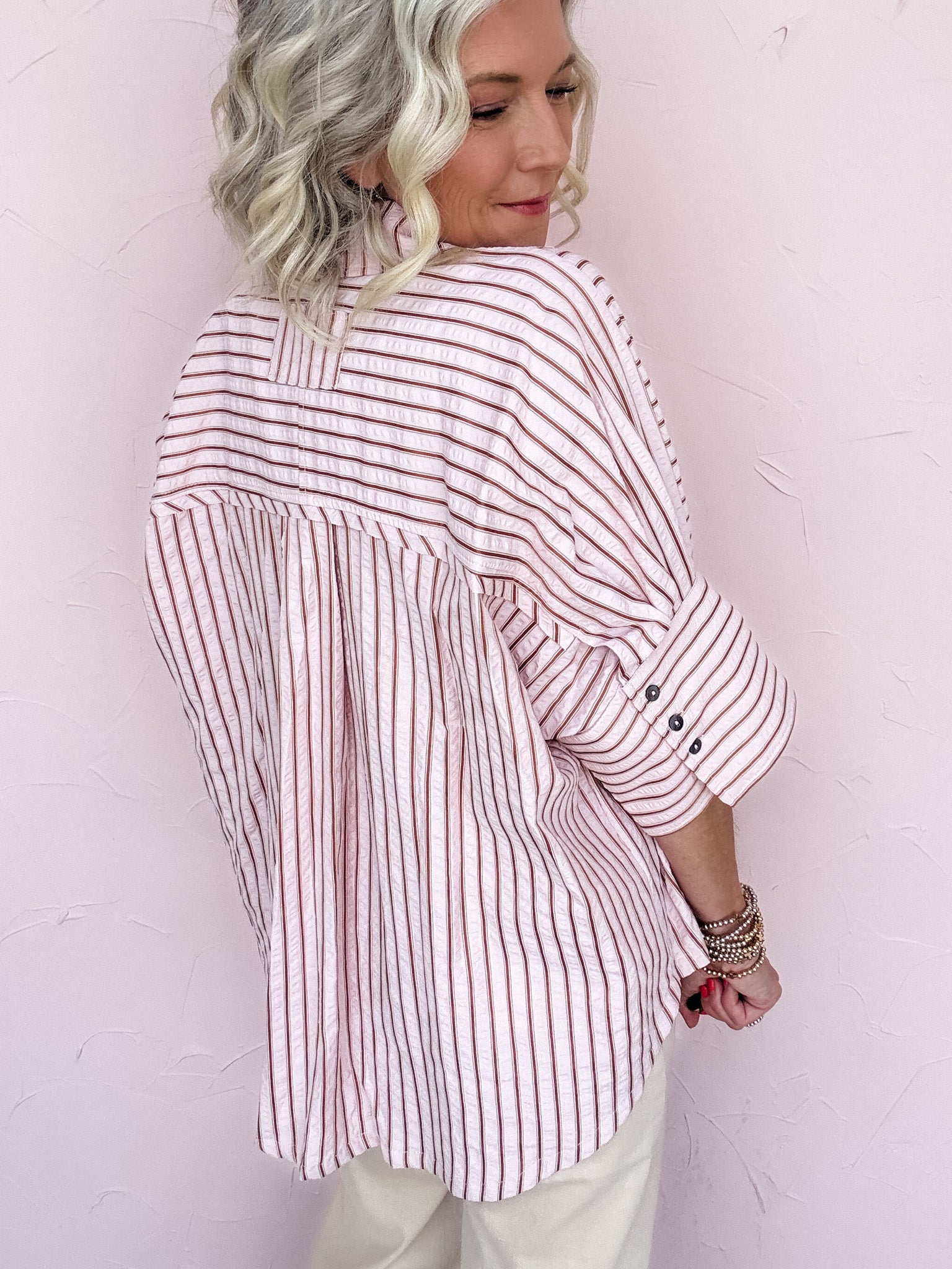 Rosewater Stripe Top