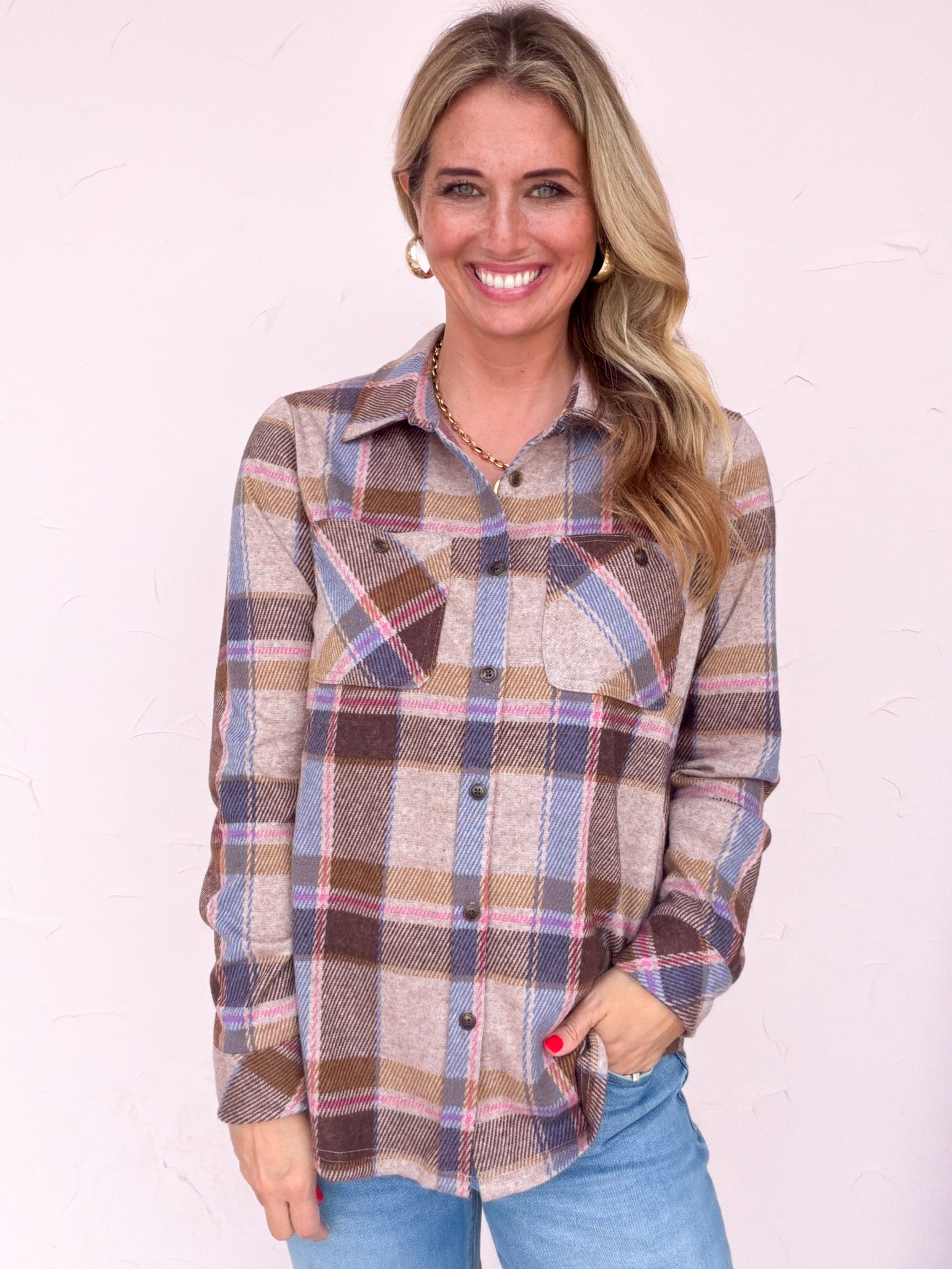 Plaid About You Top