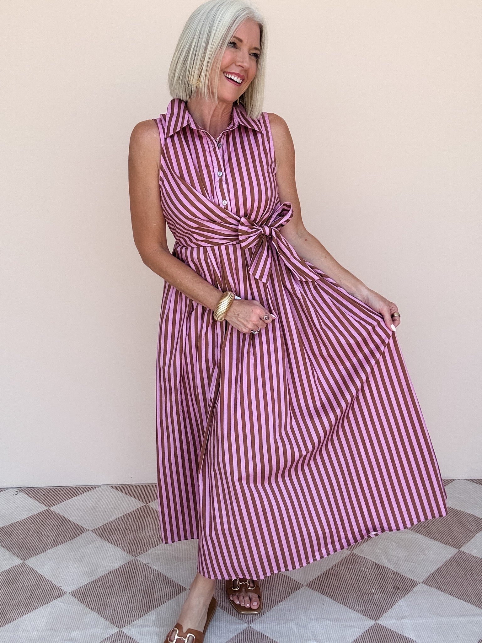 Desert Rose Stripe Dress