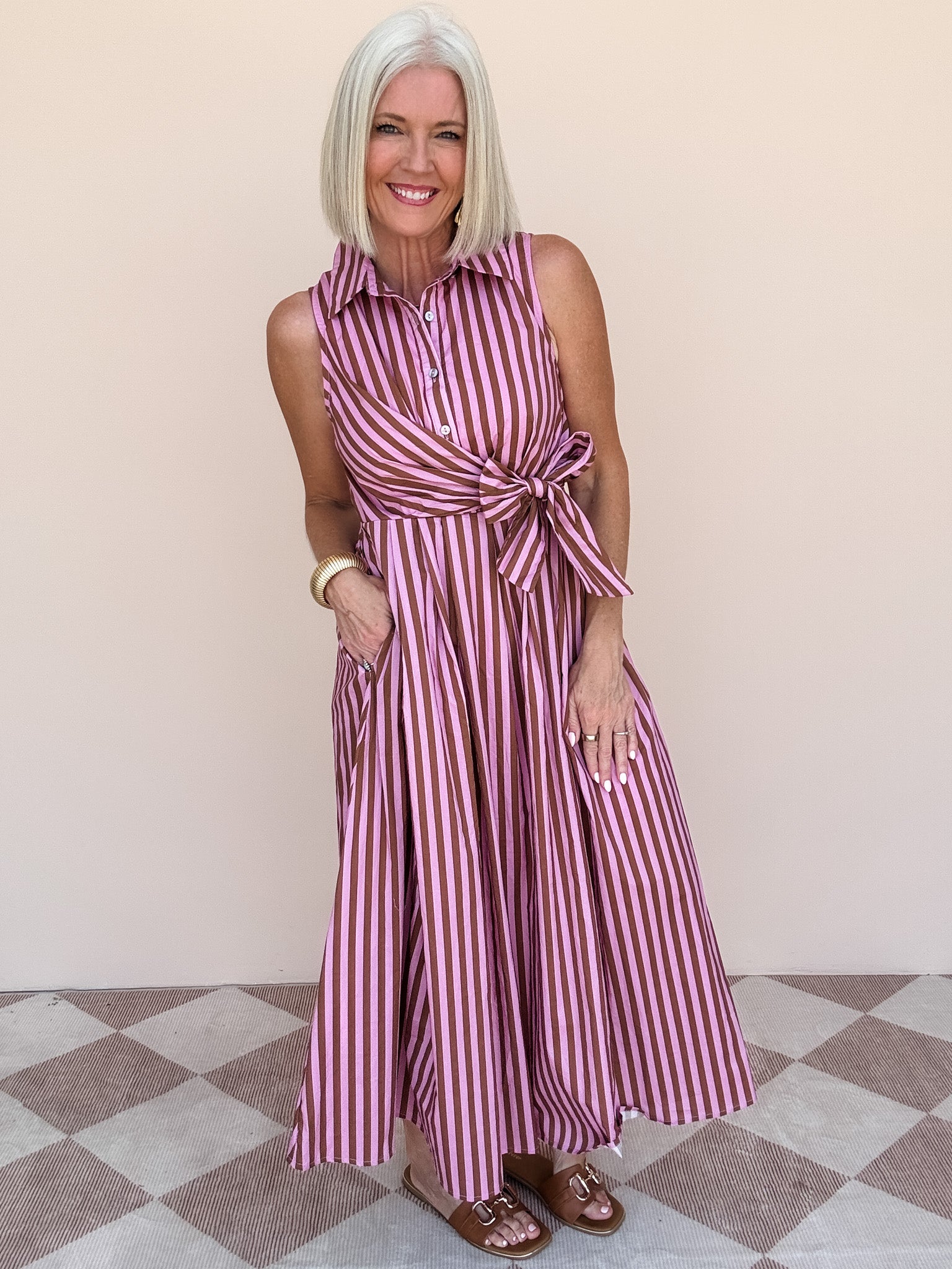 Desert Rose Stripe Dress