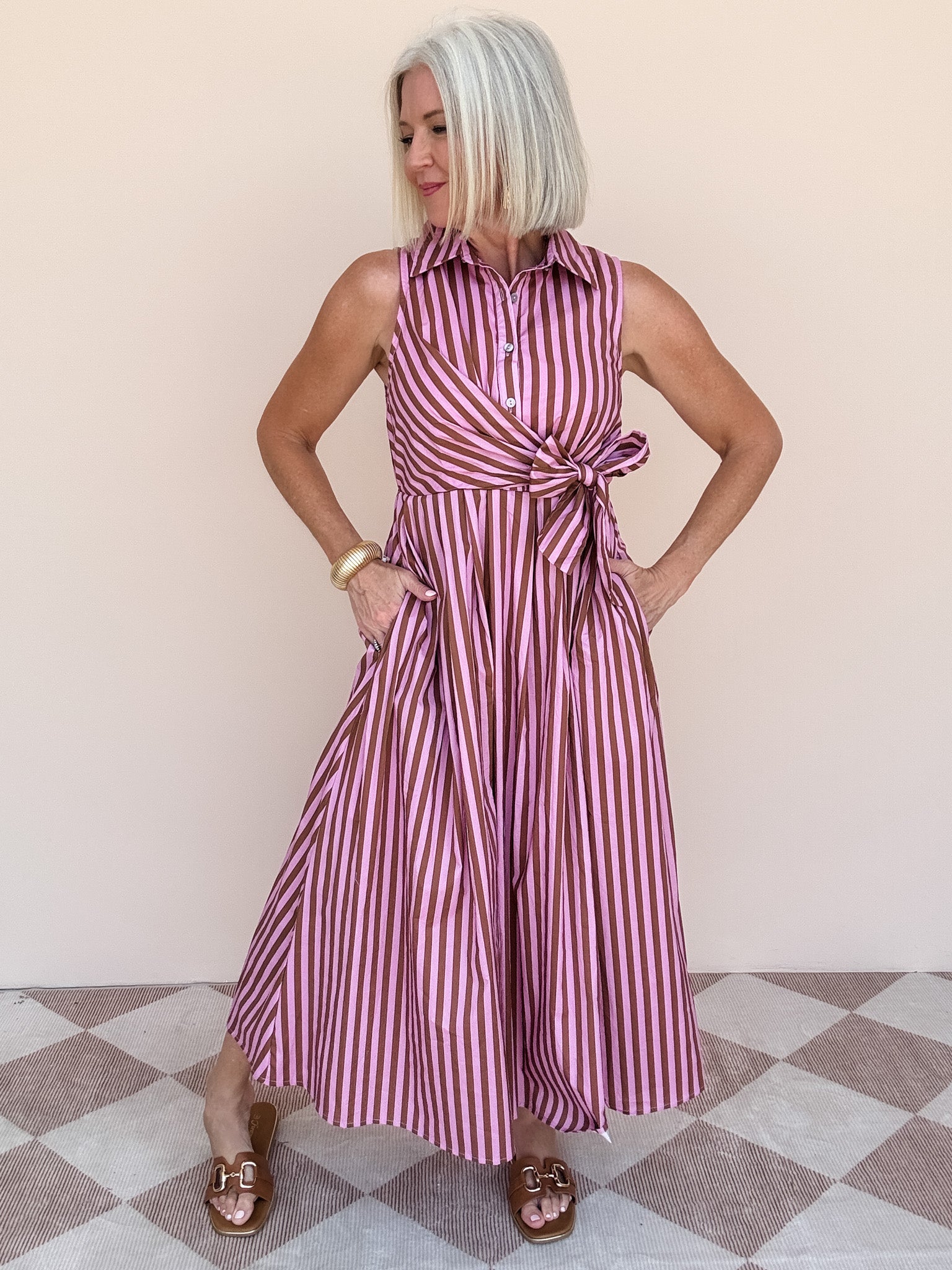 Desert Rose Stripe Dress