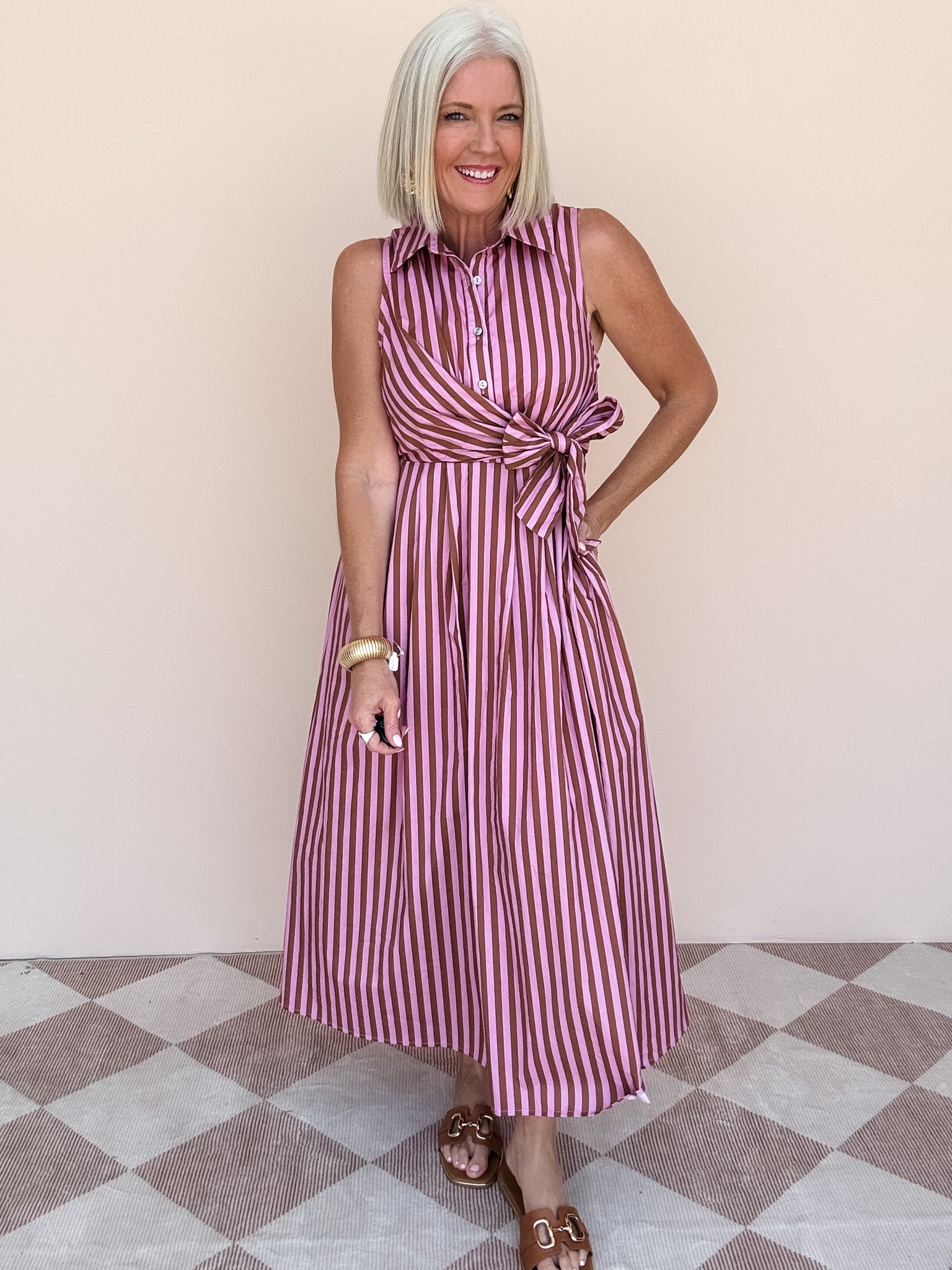 Desert Rose Stripe Dress